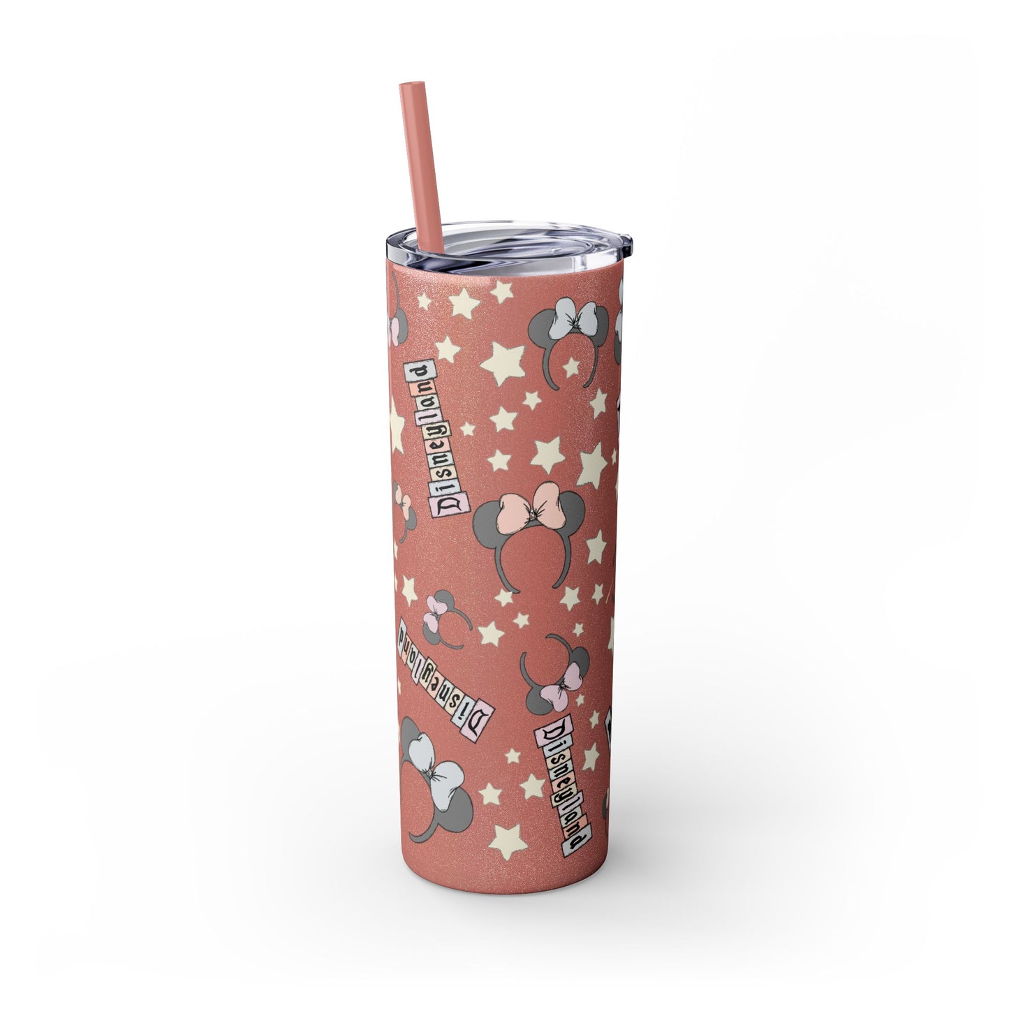 Disneyland Skinny Tumbler with Straw - 20oz - Cute Mickey Mouse Design for Theme Park Lovers