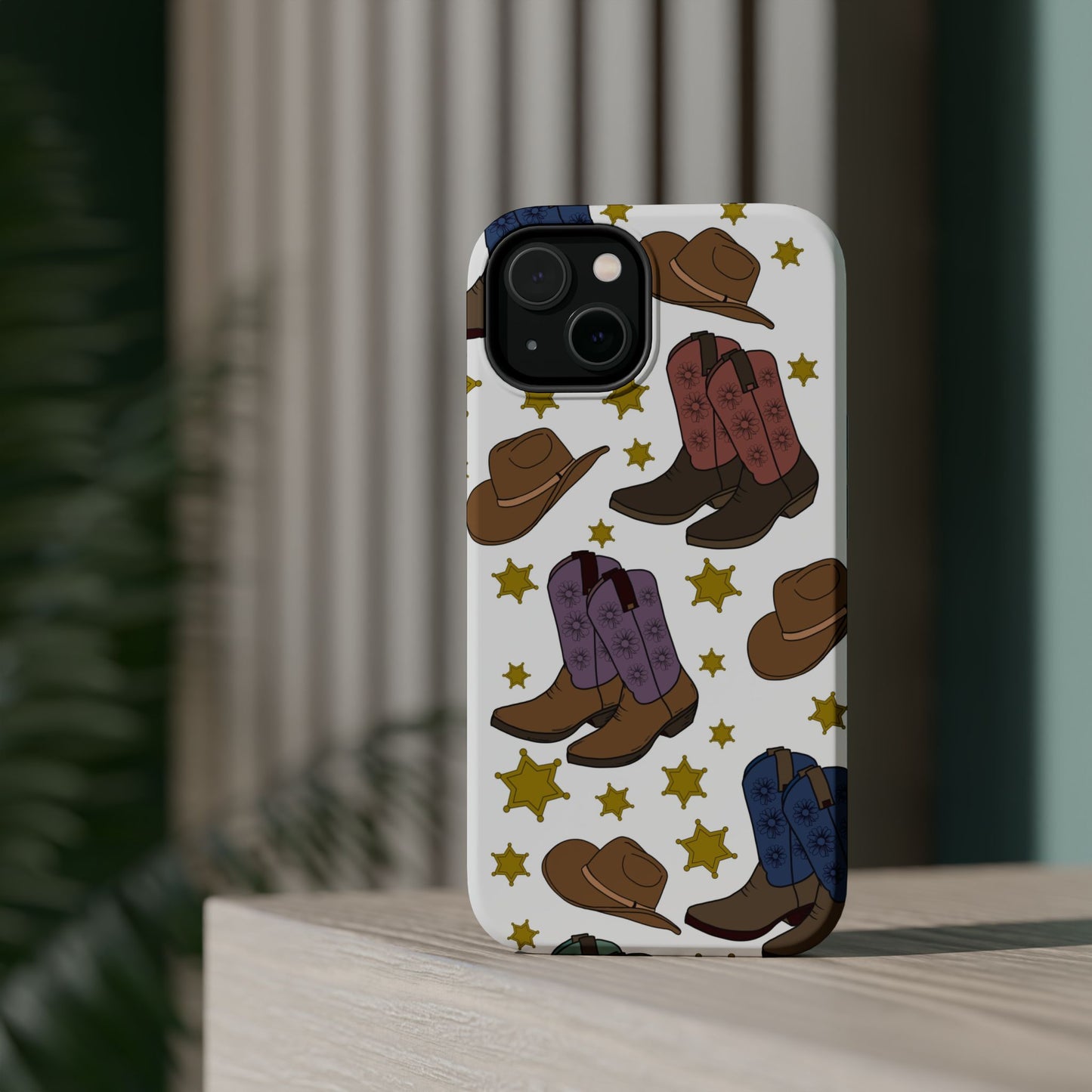 Cowboy Boots Magnetic Tough Case - Durable Phone Protection with Western Flair