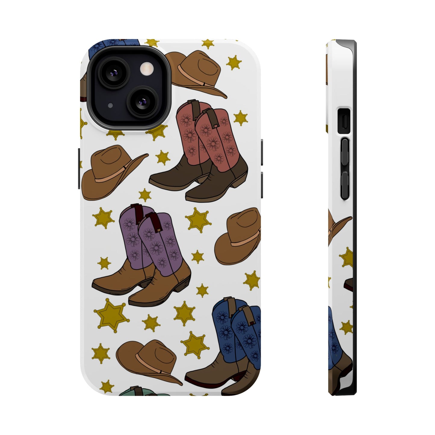 Cowboy Boots Magnetic Tough Case - Durable Phone Protection with Western Flair