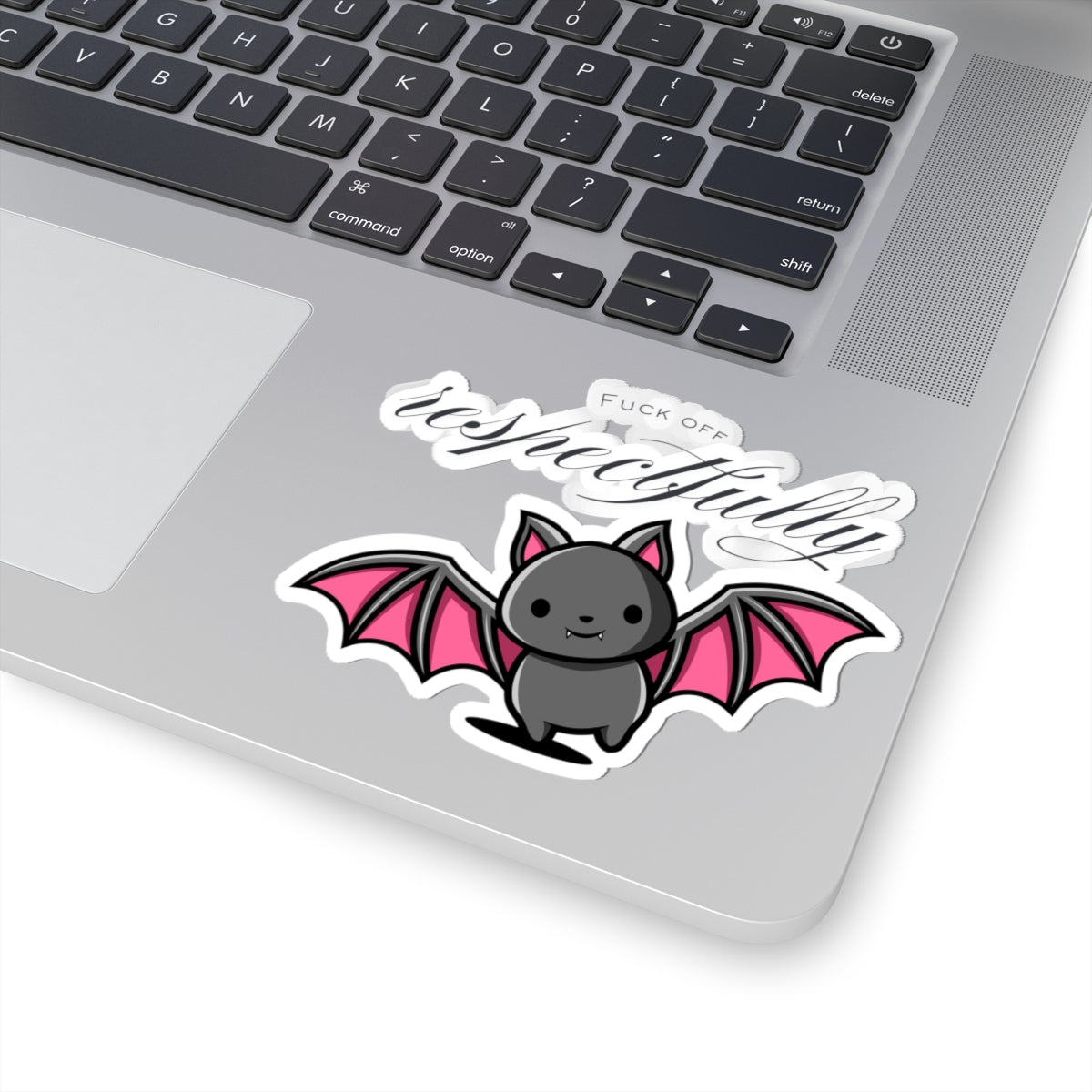Sassy Bat Kiss-Cut Stickers - "Fuck Off Respectfully" Designs for Laptop & Decor