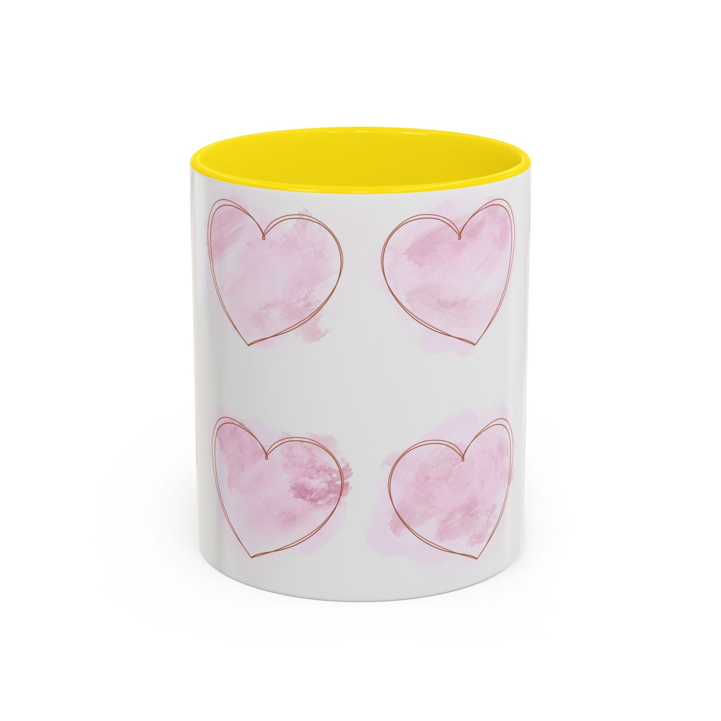Watercolor Pink Heart Coffee Mug - Perfect for Mother’s Day