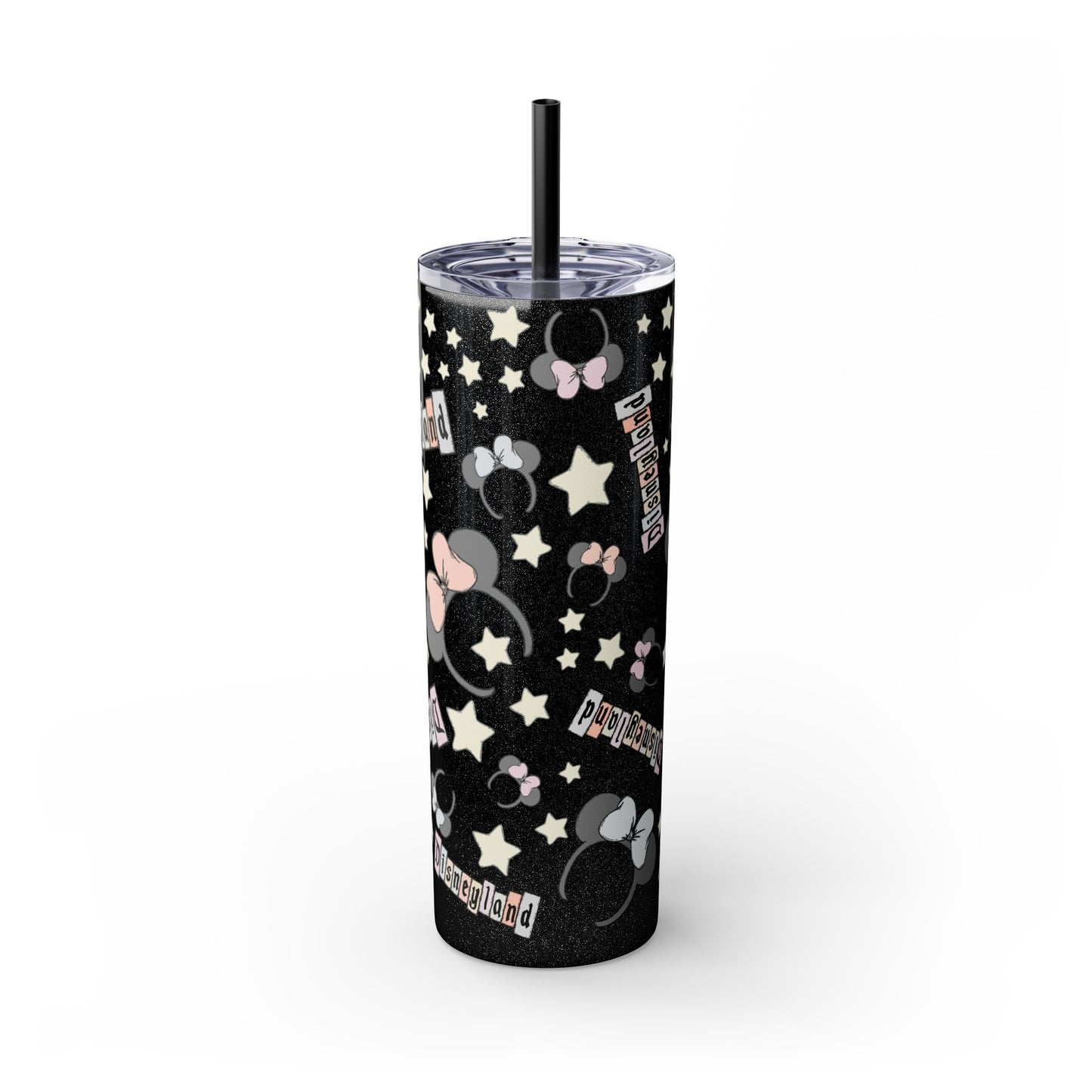Disneyland Skinny Tumbler with Straw - 20oz - Cute Mickey Mouse Design for Theme Park Lovers