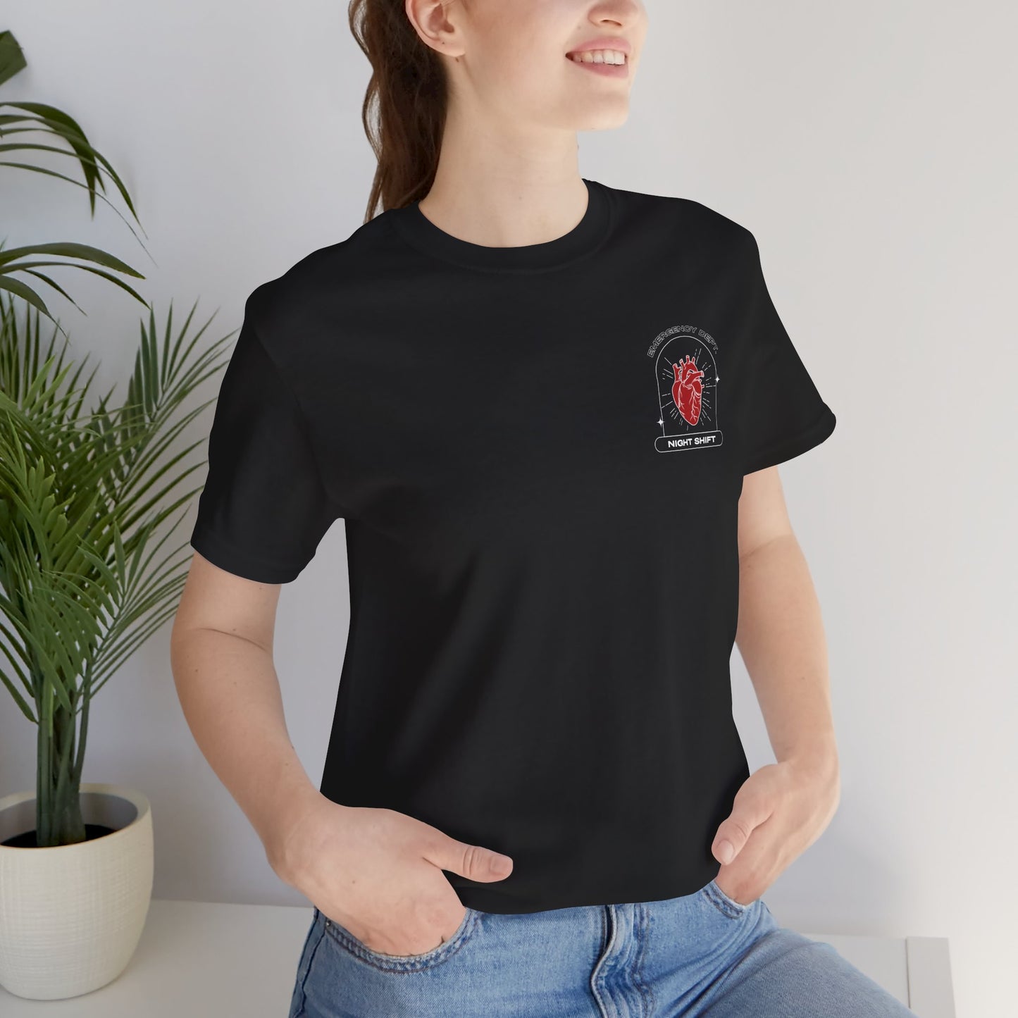 Emergency Department Printed Unisex Tee - Casual Comfort, Gift for Heart Lovers, Everyday Wear, Unique Style, Casual T-Shirt