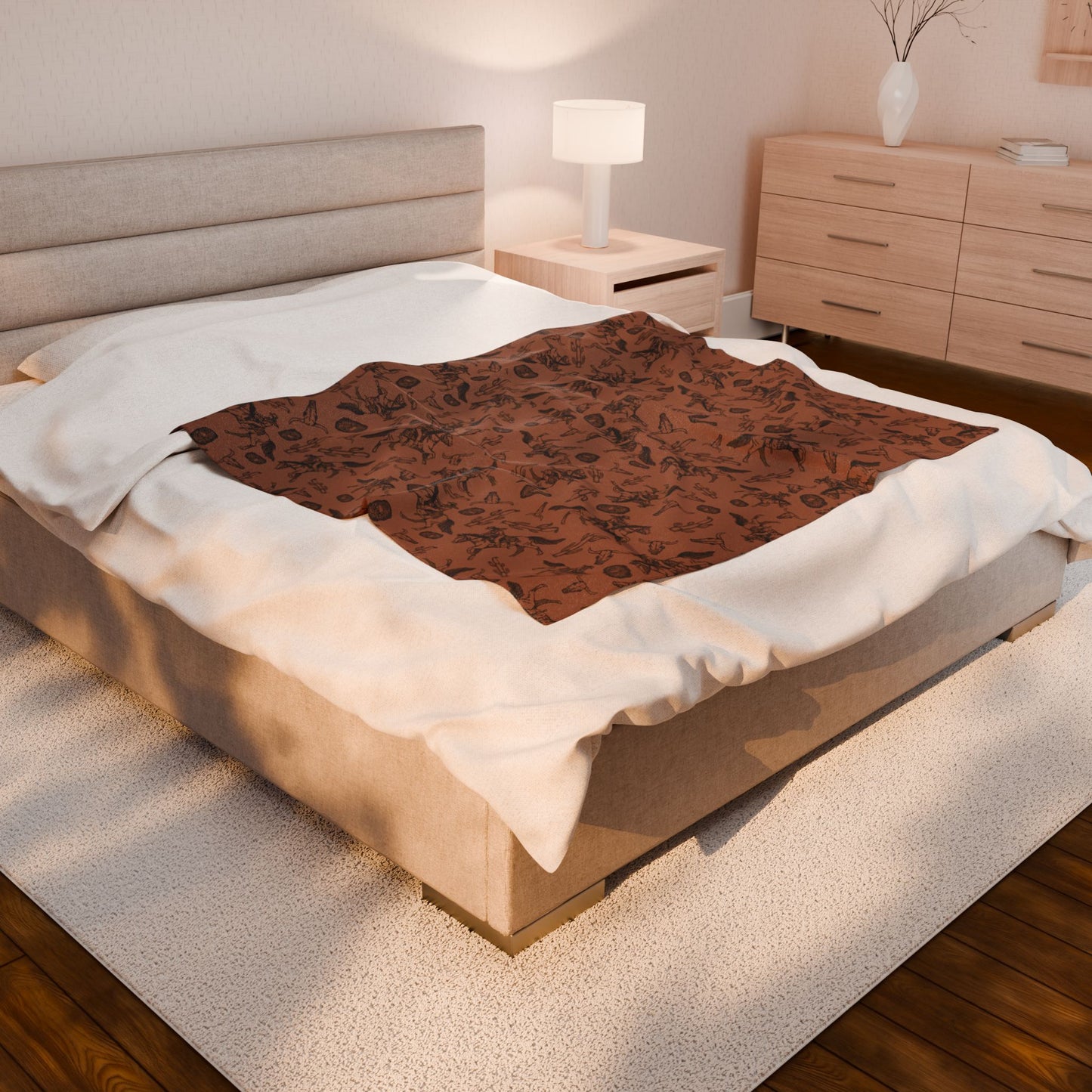 Cowgirl Rustic Western Velveteen blanket
