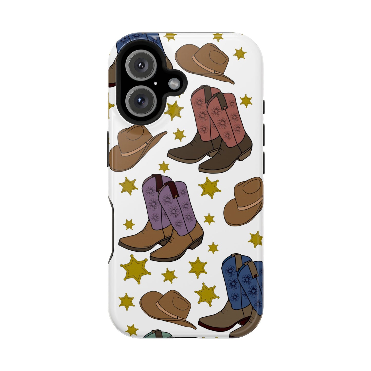 Cowboy Boots Magnetic Tough Case - Durable Phone Protection with Western Flair