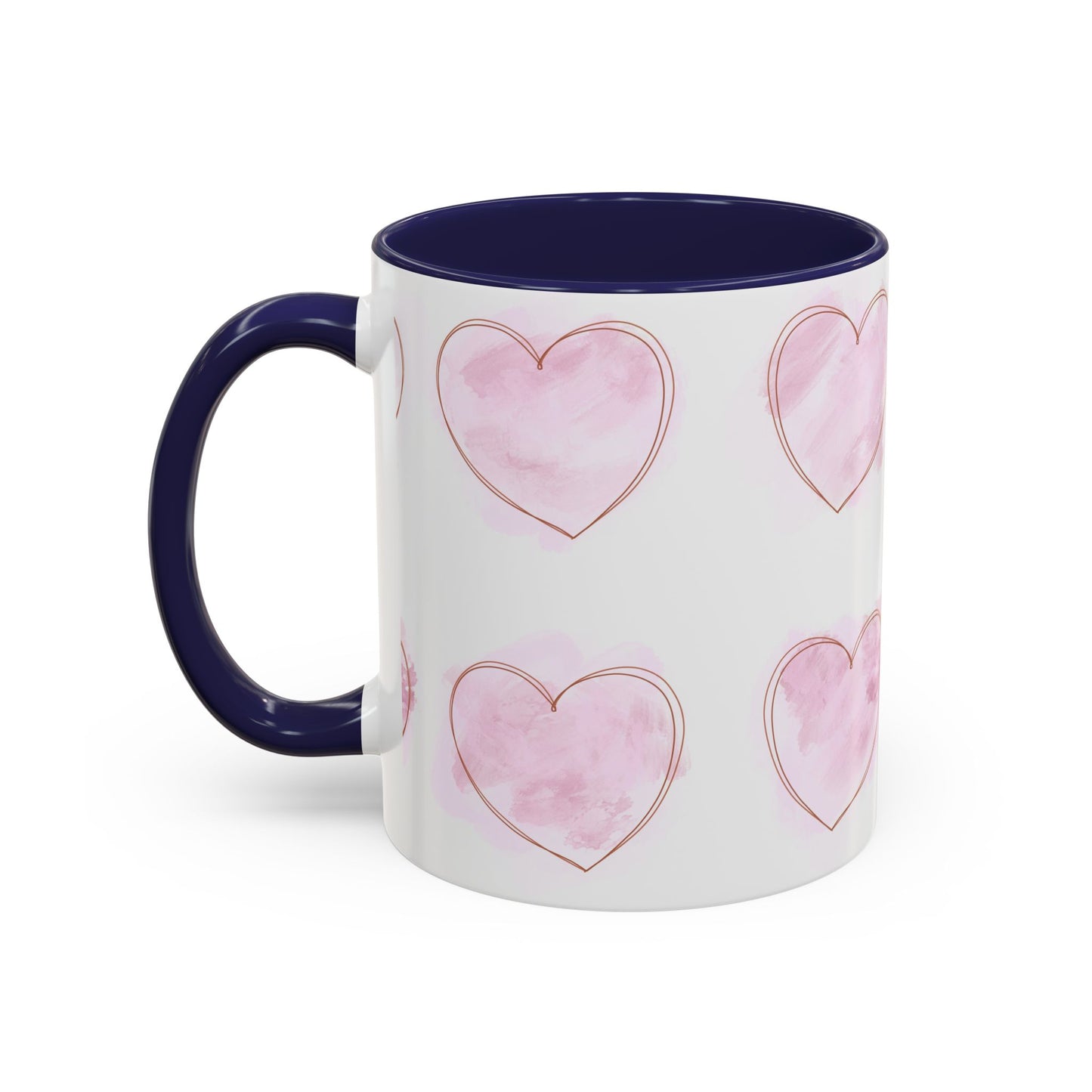 Watercolor Pink Heart Coffee Mug - Perfect for Mother’s Day