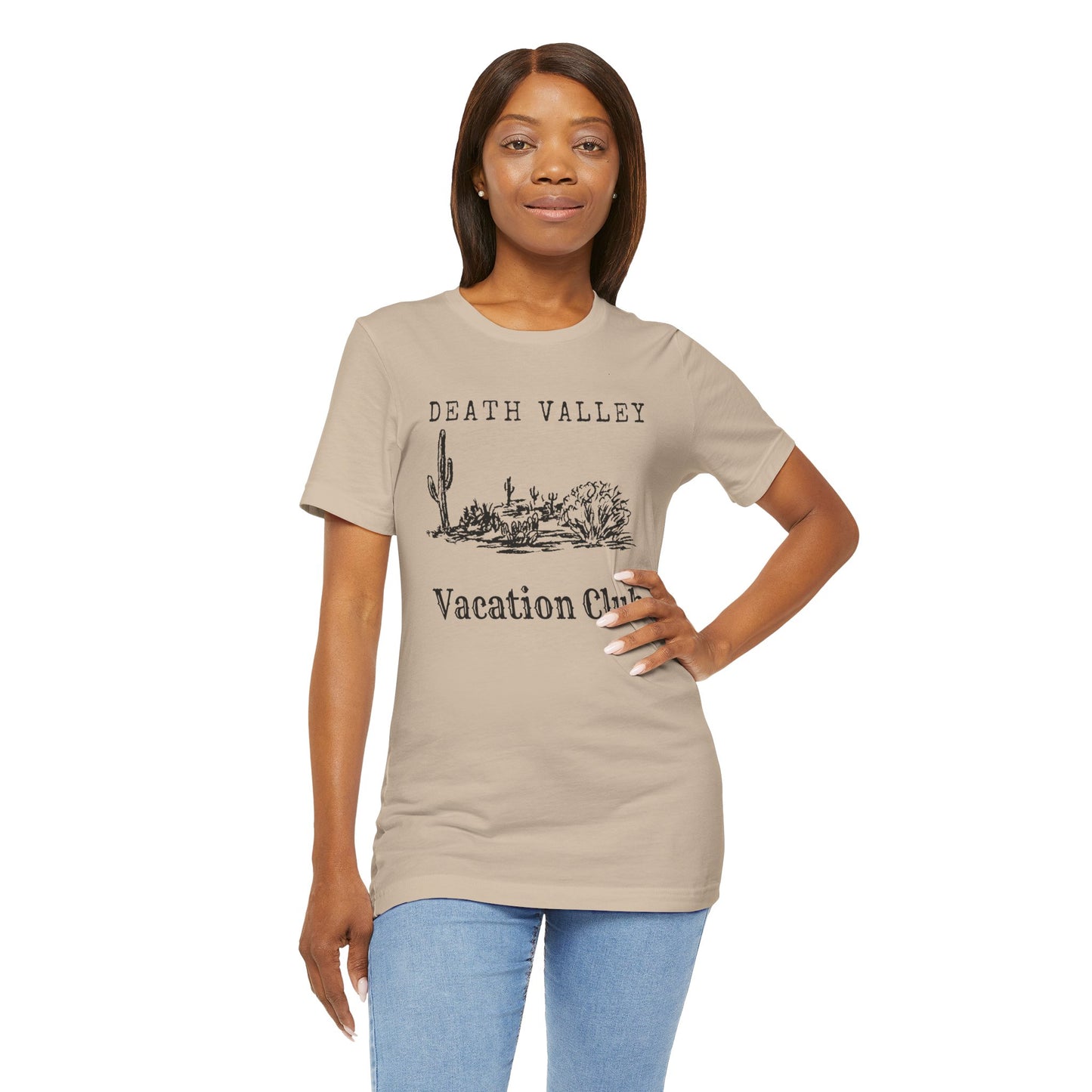 Death Valley Vacation Club Unisex Tee - Casual Cactus Graphic T-Shirt