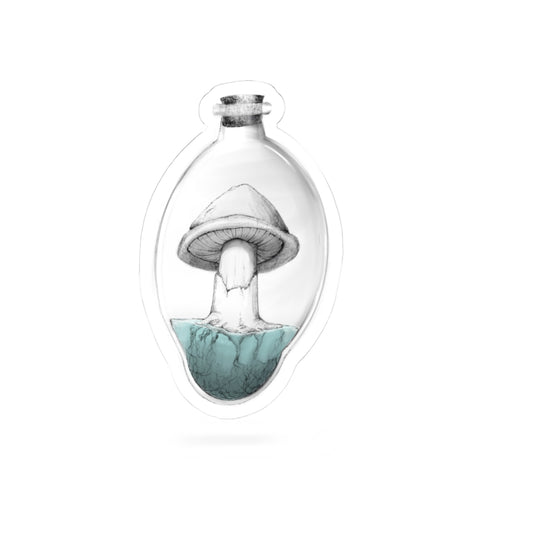 Mystical Mushroom Kiss-Cut Stickers – Whimsical Nature Aesthetic for Eco-Conscious Souls
