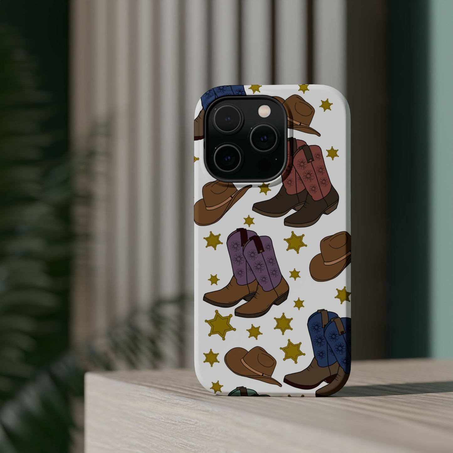 Cowboy Boots Magnetic Tough Case - Durable Phone Protection with Western Flair