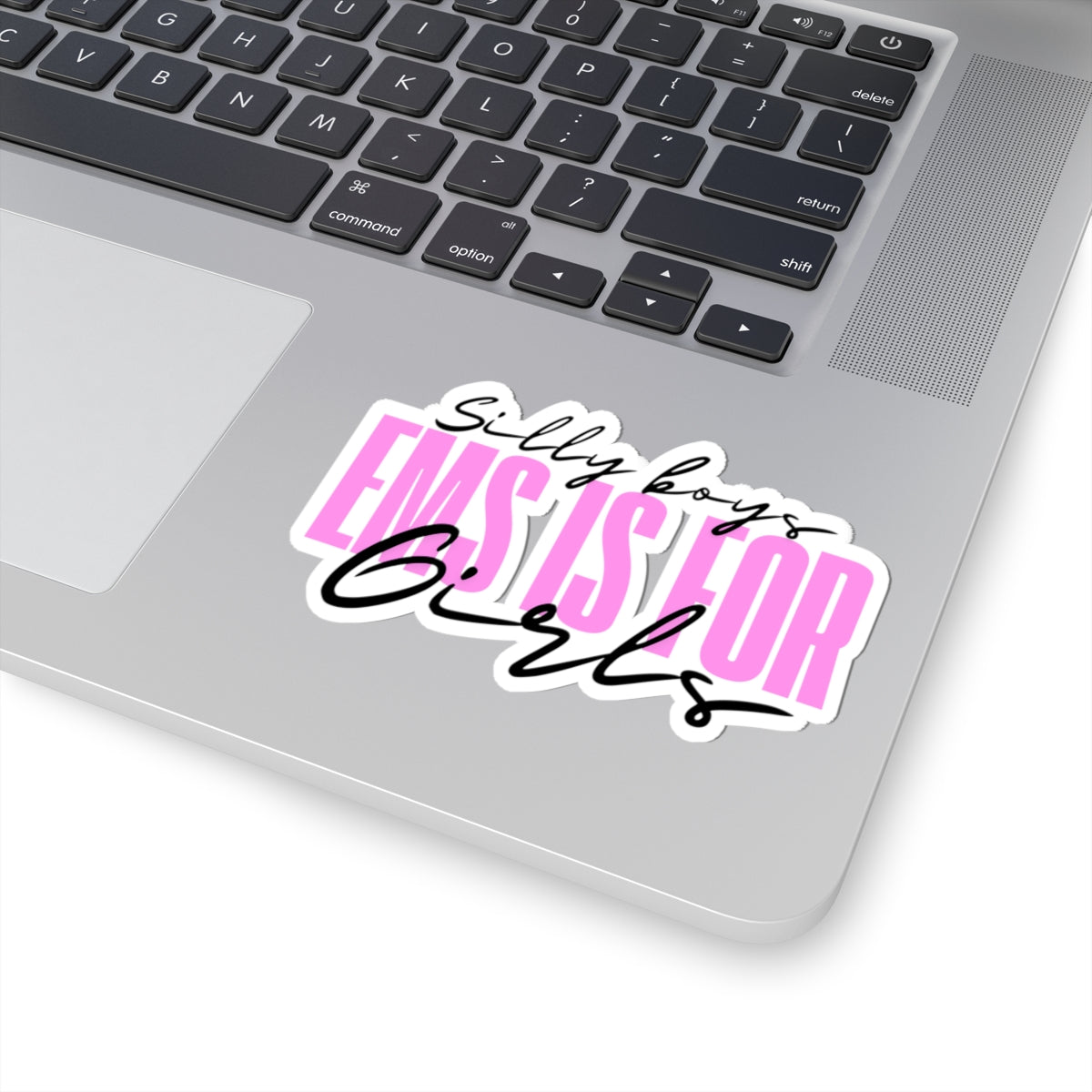 Silly Boys EMS Is For Girls Kiss-Cut Stickers - Fun & Empowering Decals for Laptops & Water Bottles