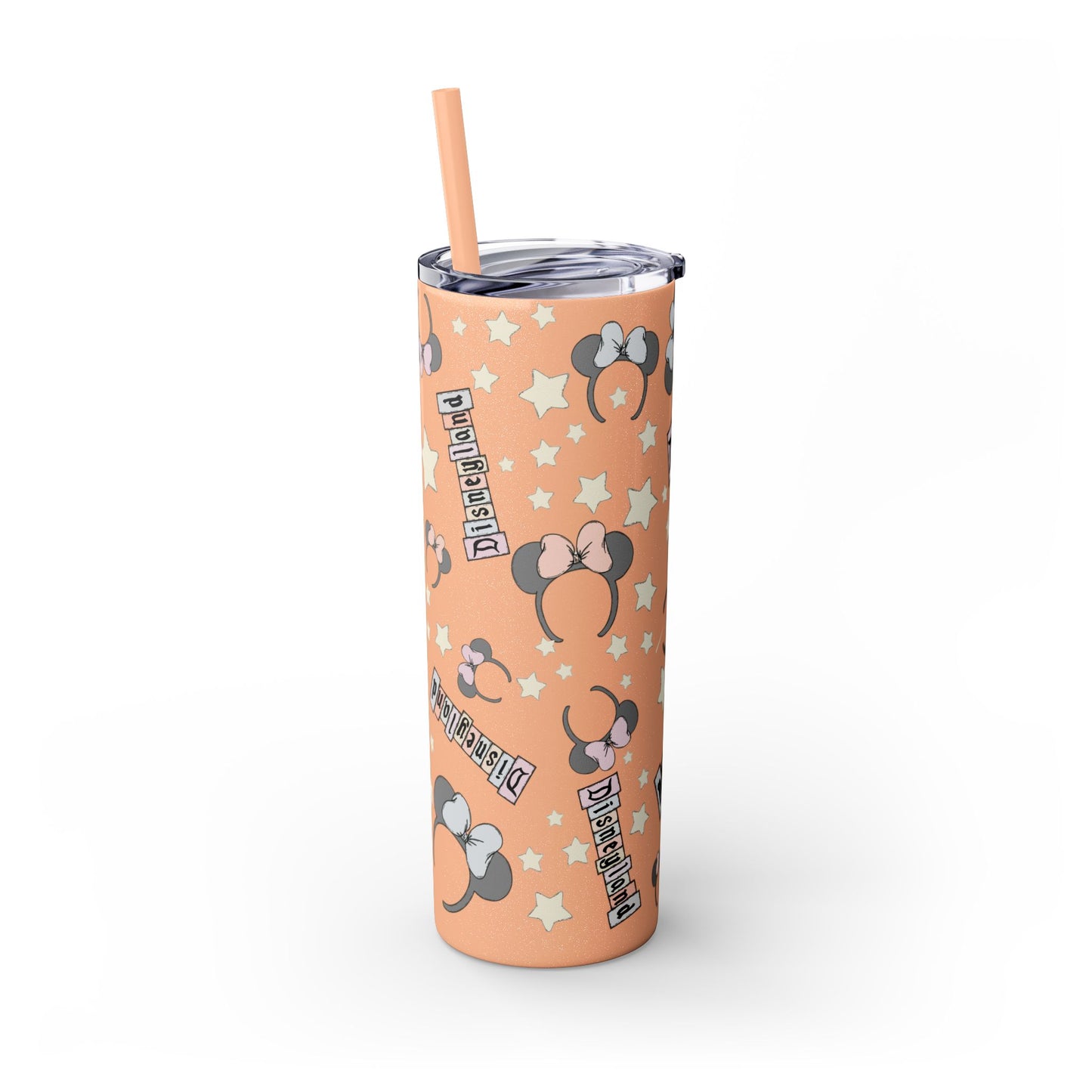 Disneyland Skinny Tumbler with Straw - 20oz - Cute Mickey Mouse Design for Theme Park Lovers