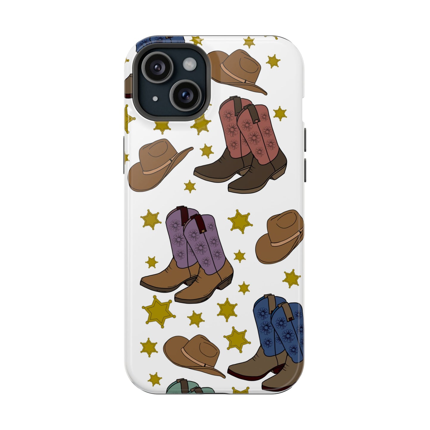 Cowboy Boots Magnetic Tough Case - Durable Phone Protection with Western Flair