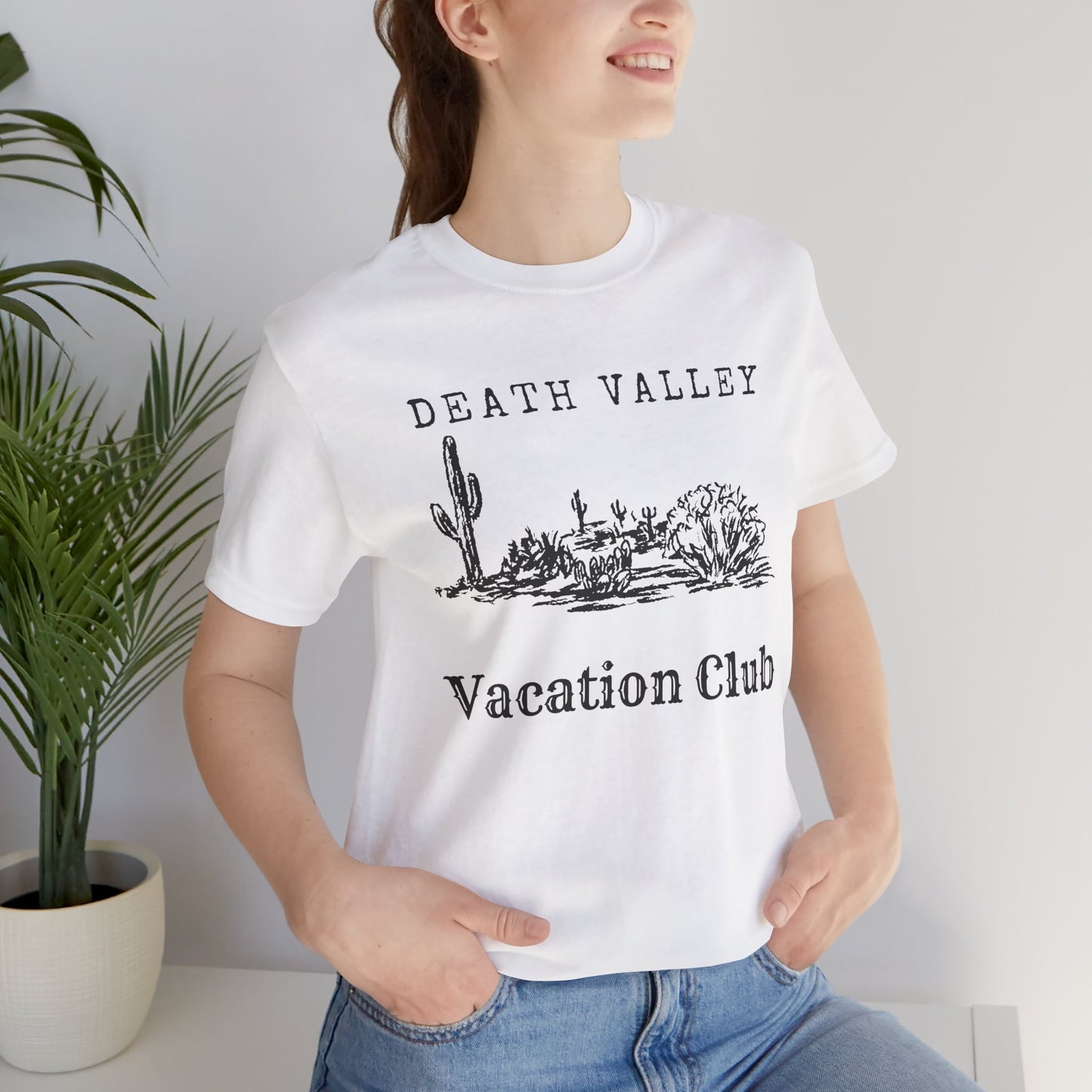Death Valley Vacation Club Unisex Tee - Casual Cactus Graphic T-Shirt