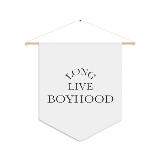 Long Live Boyhood Pennant, Nostalgic Wall Decor, Vintage-Inspired Boys Room Banner, Playroom Decoration, Gifts for Kids