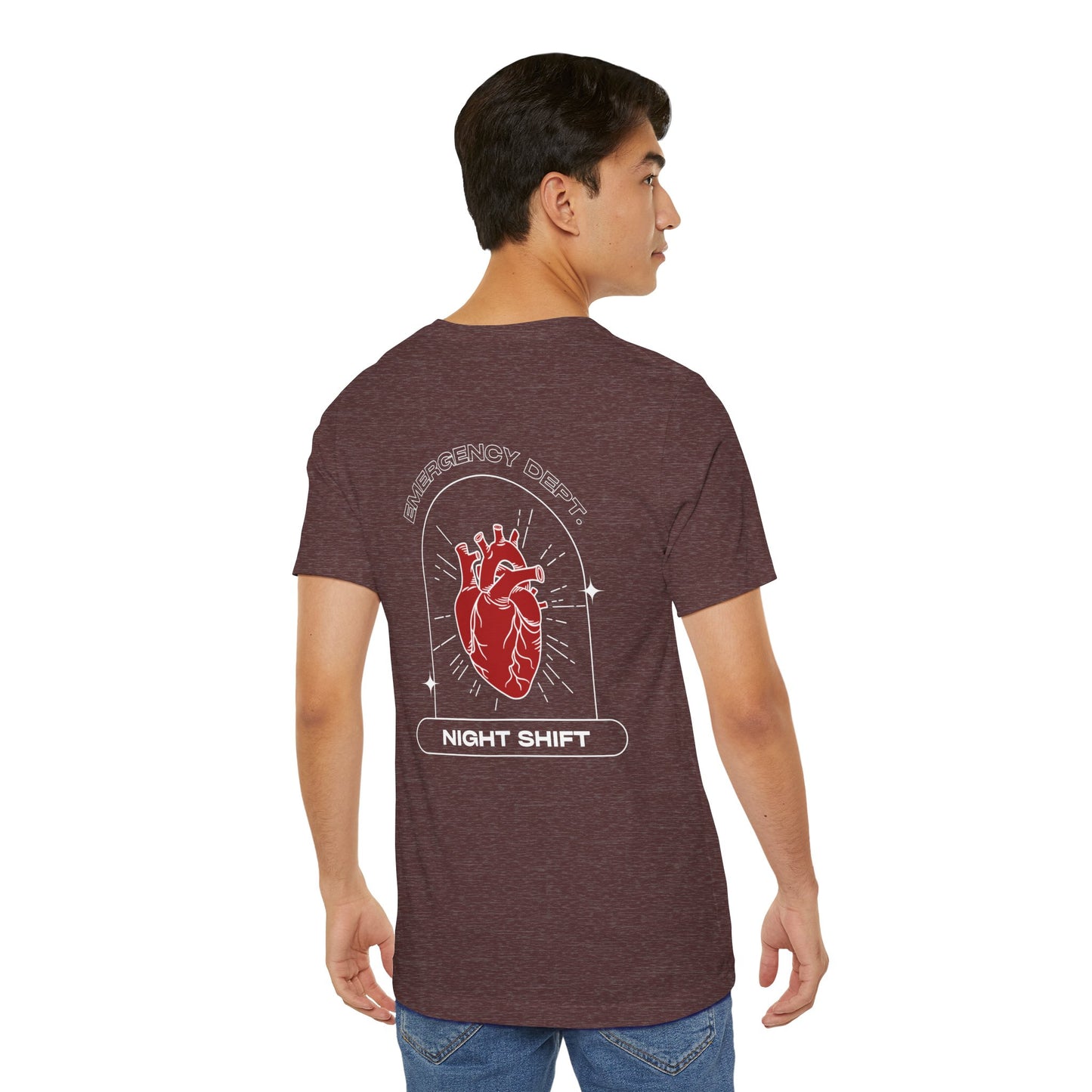 Emergency Department Printed Unisex Tee - Casual Comfort, Gift for Heart Lovers, Everyday Wear, Unique Style, Casual T-Shirt
