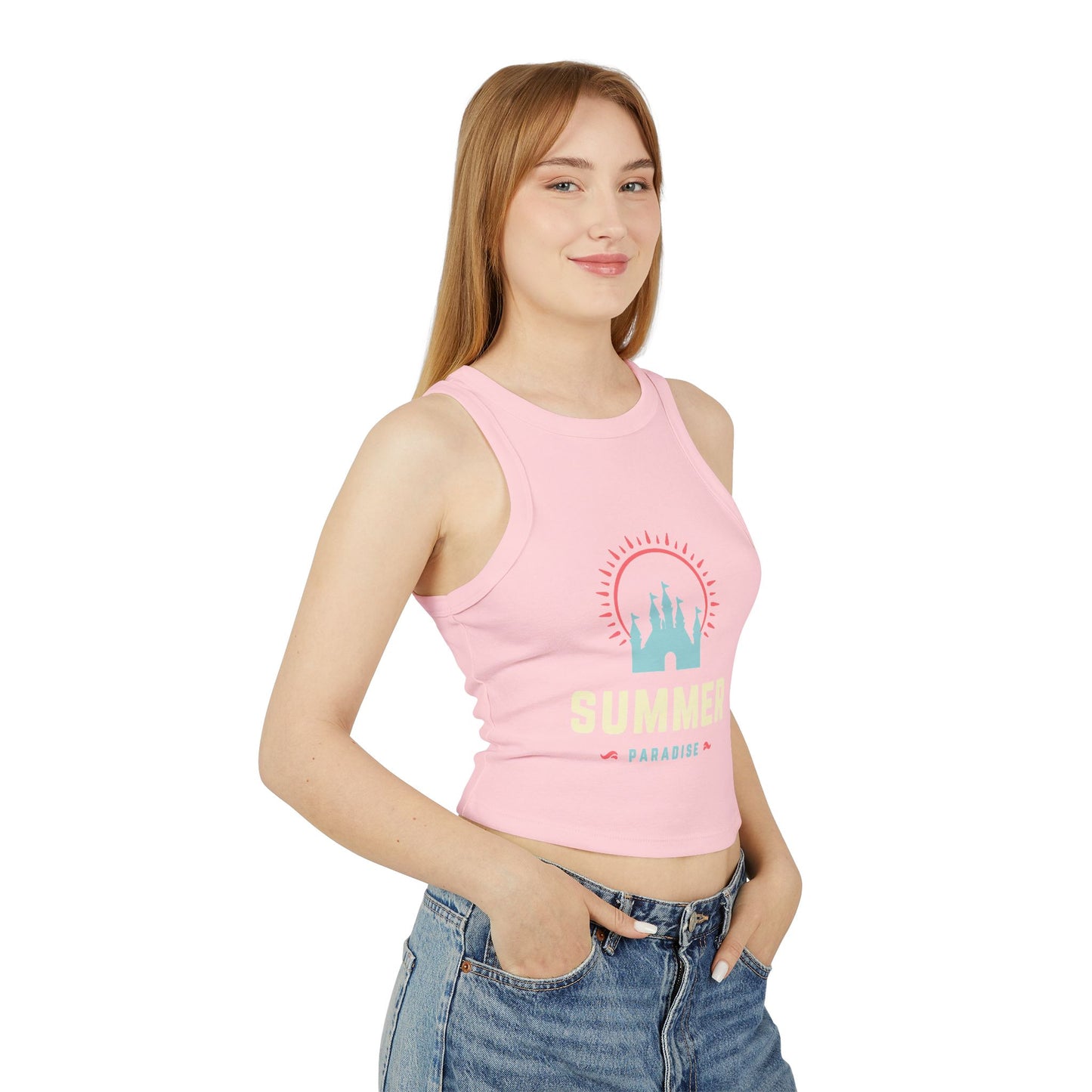 Retro Mickey Mouse Racer Tank Top - Perfect for Summer Vibes