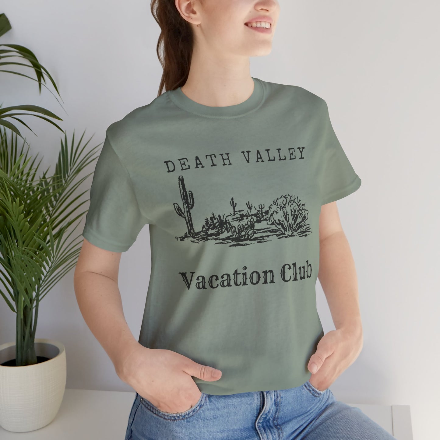 Death Valley Vacation Club Unisex Tee - Casual Cactus Graphic T-Shirt