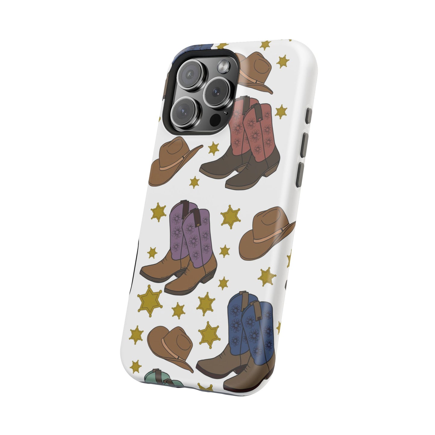 Cowboy Boots Magnetic Tough Case - Durable Phone Protection with Western Flair