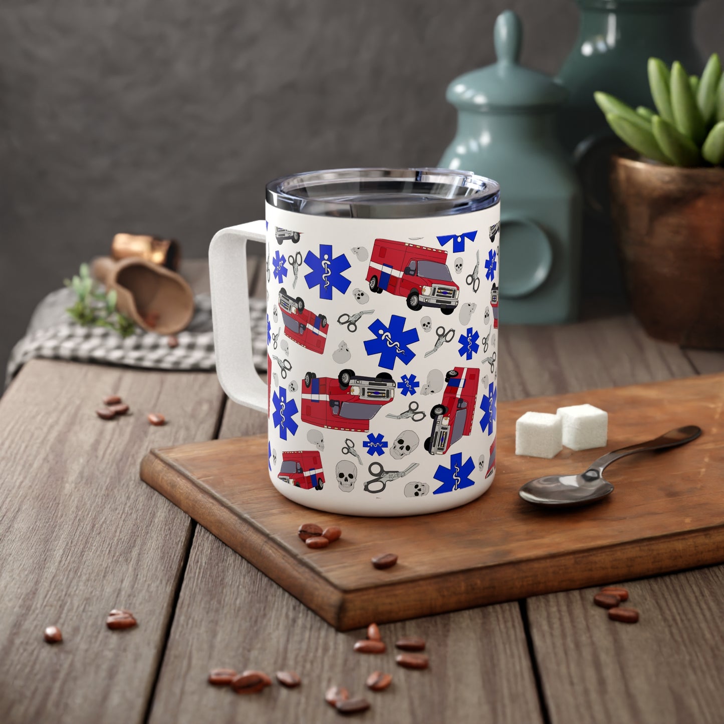 Emergency Services Insulated Coffee Mug - 10oz First Responder Gift