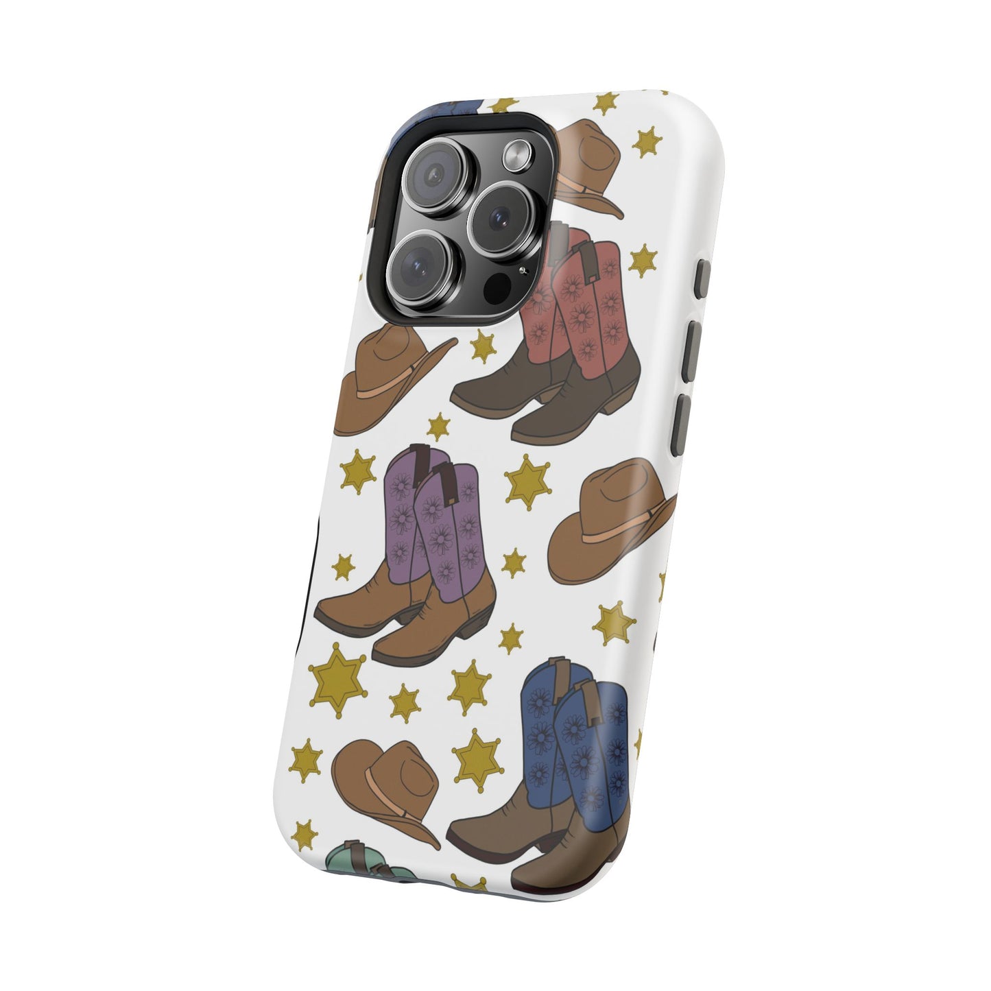 Cowboy Boots Magnetic Tough Case - Durable Phone Protection with Western Flair