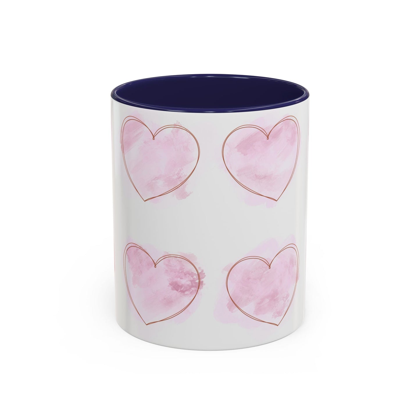 Watercolor Pink Heart Coffee Mug - Perfect for Mother’s Day