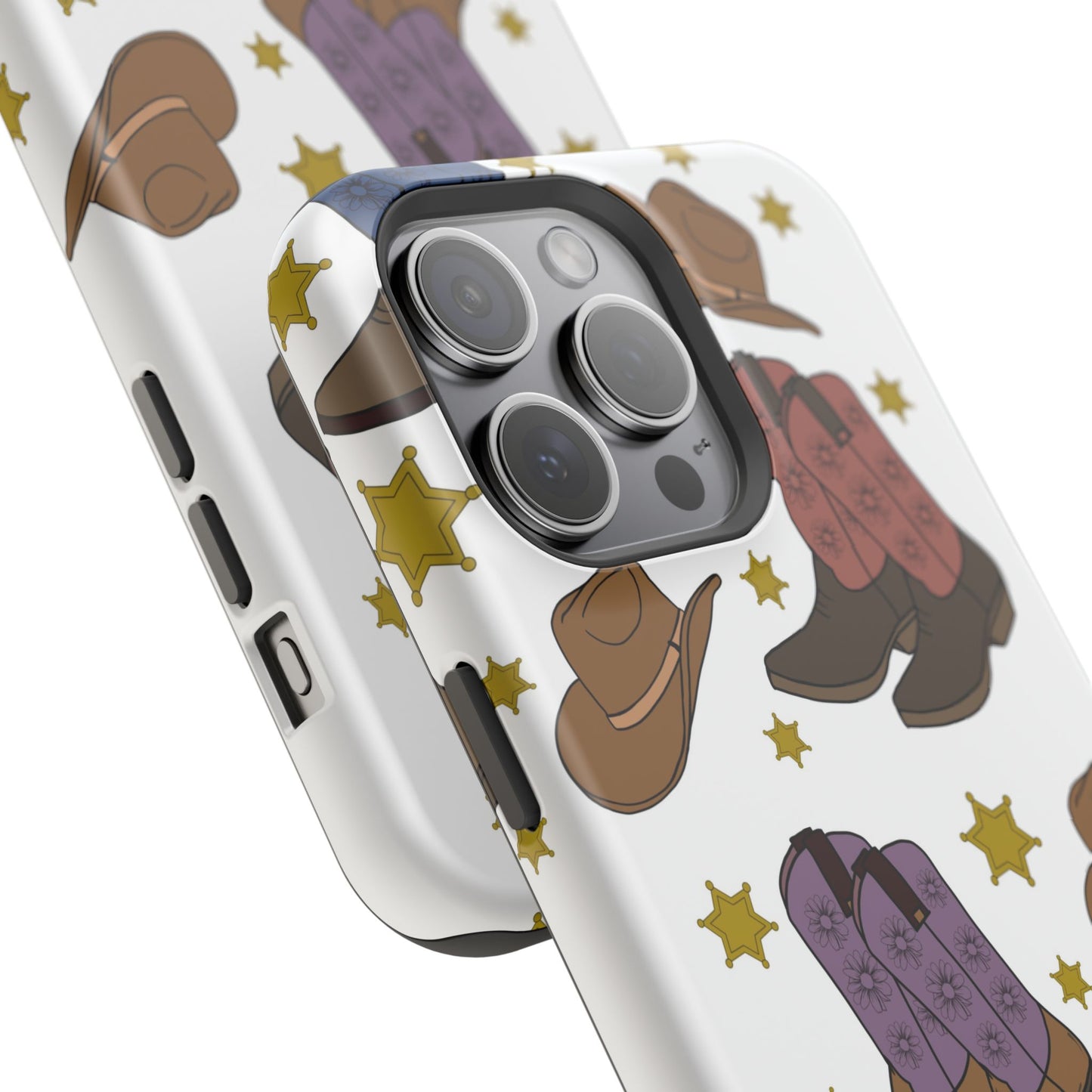 Cowboy Boots Magnetic Tough Case - Durable Phone Protection with Western Flair