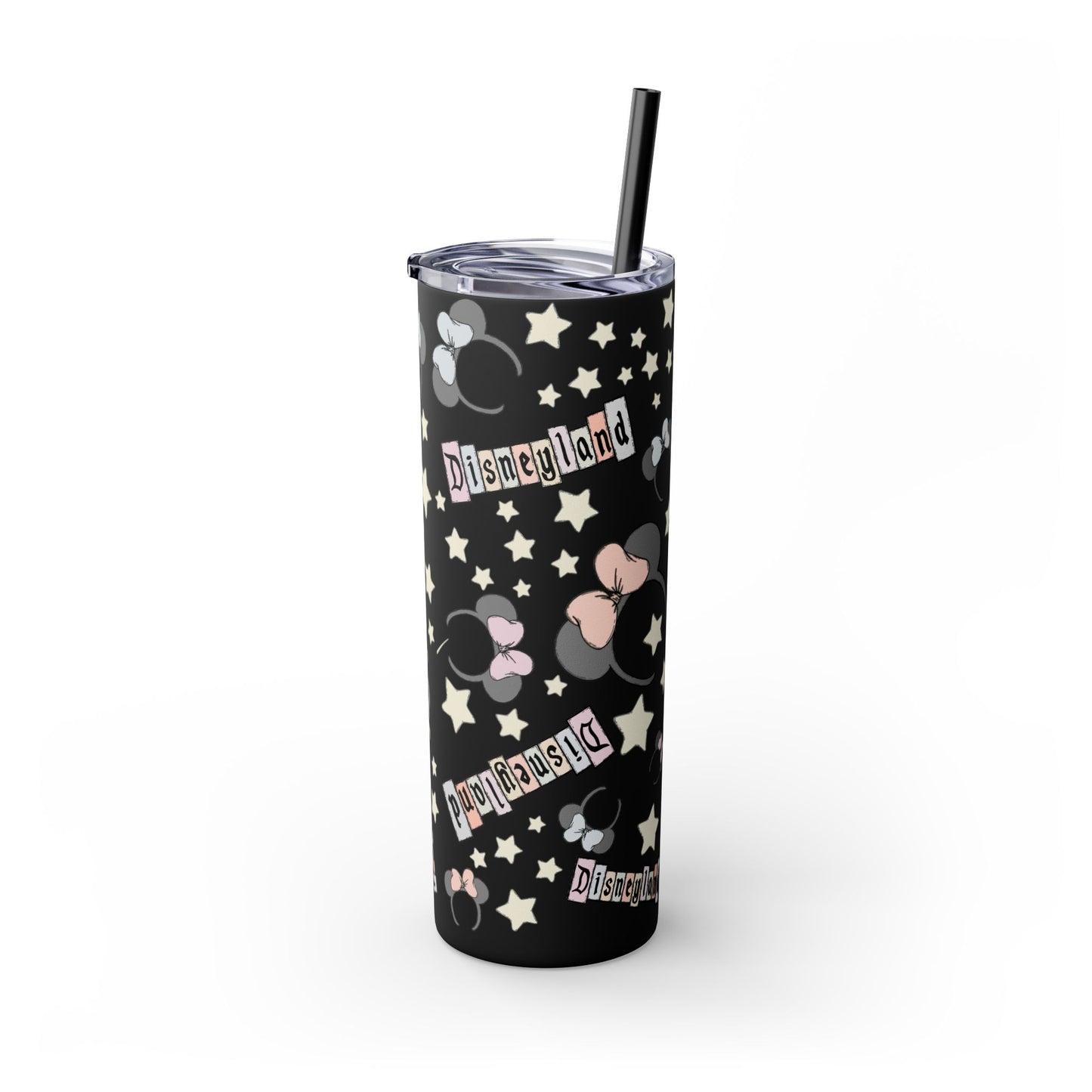 Disneyland Skinny Tumbler with Straw - 20oz - Cute Mickey Mouse Design for Theme Park Lovers