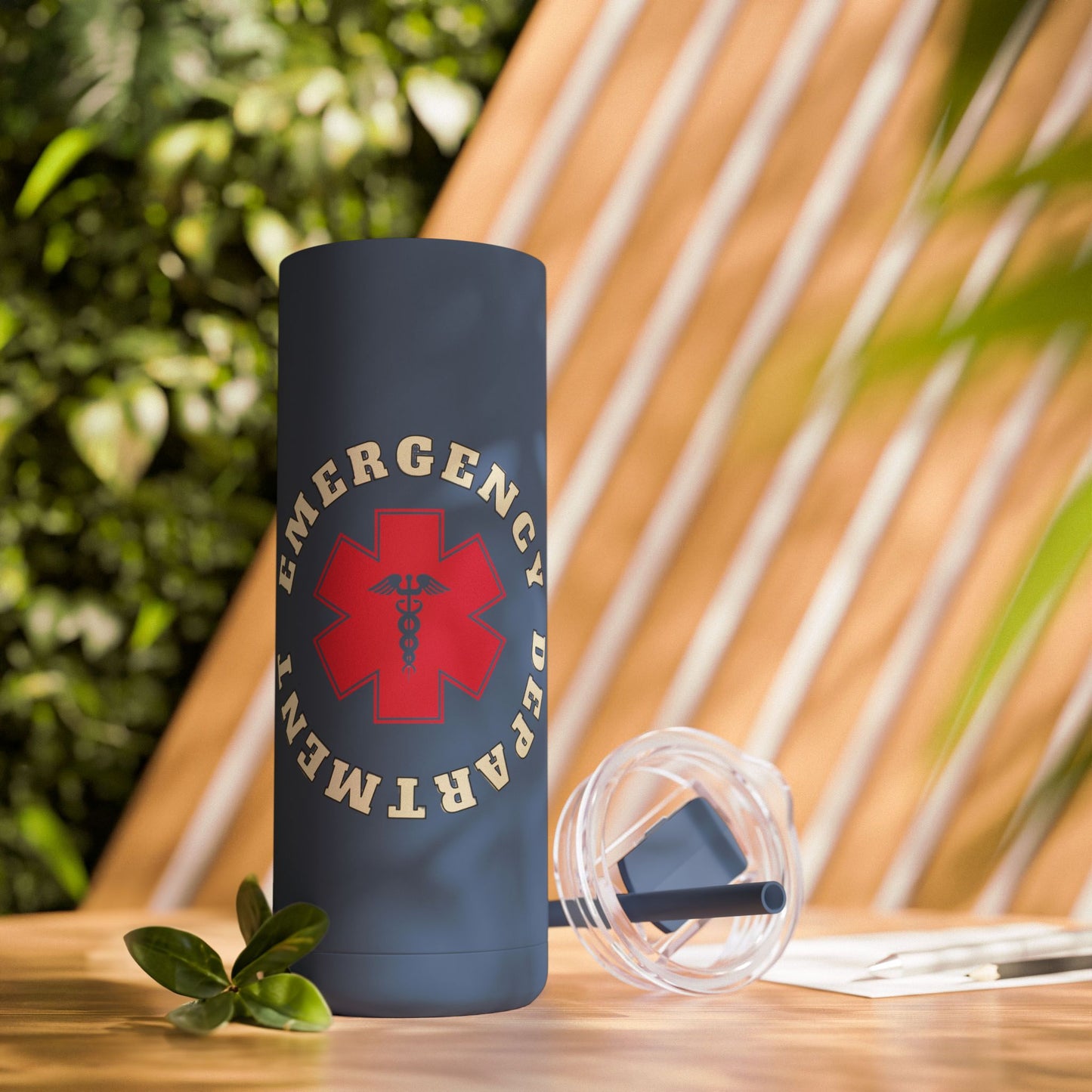 Emergency Department | EMS 20oz Skinny Tumbler - Matte Black