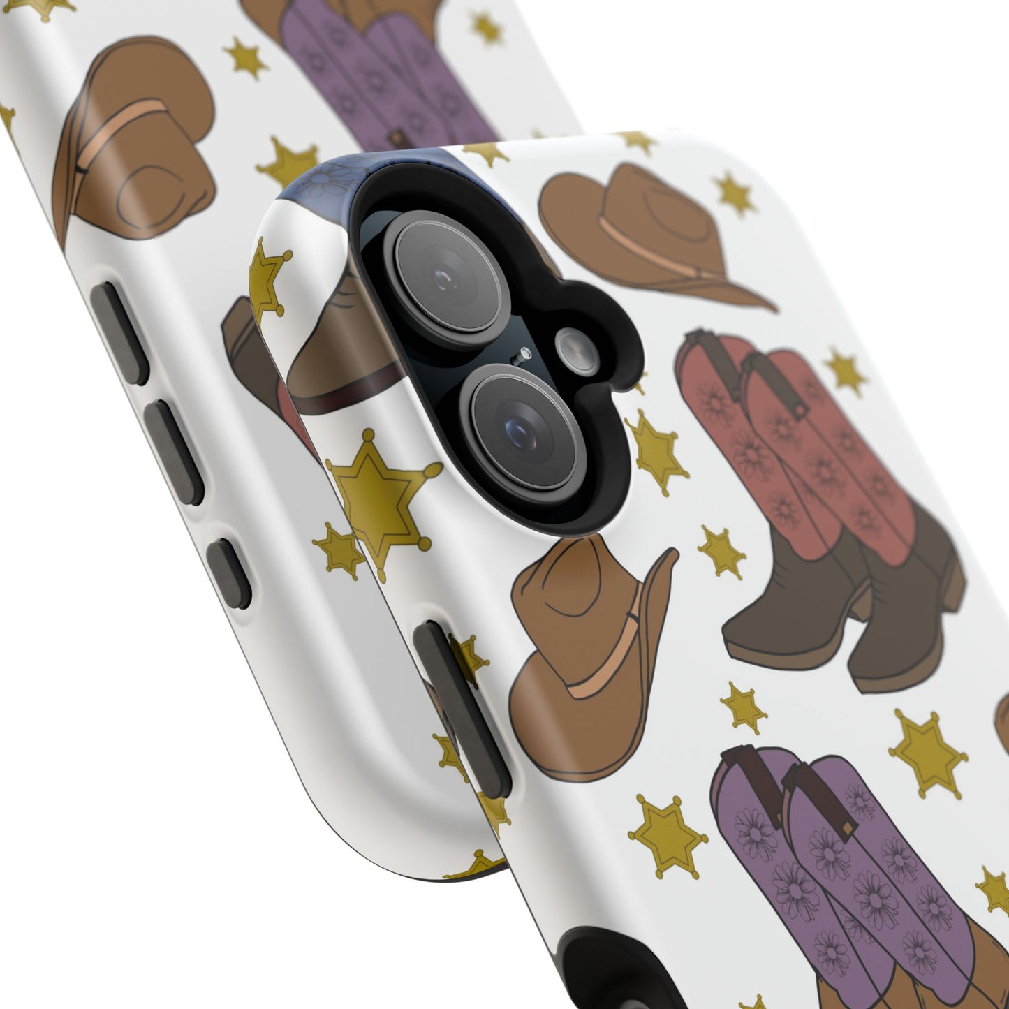 Cowboy Boots Magnetic Tough Case - Durable Phone Protection with Western Flair