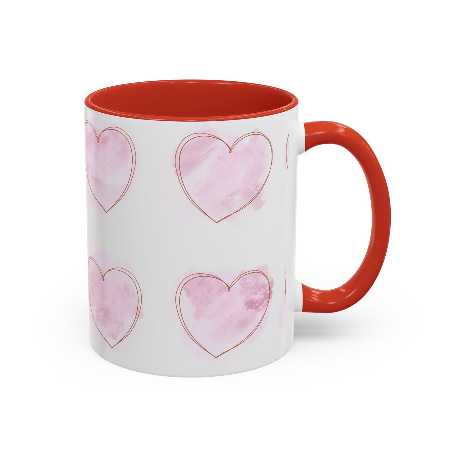 Watercolor Pink Heart Coffee Mug - Perfect for Mother’s Day
