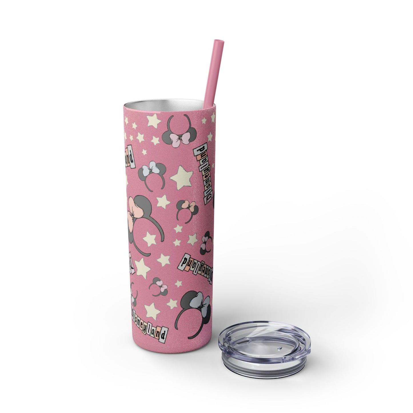 Disneyland Skinny Tumbler with Straw - 20oz - Cute Mickey Mouse Design for Theme Park Lovers