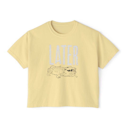 Women's Boxy Tee - 'Later Gator' Casual T-Shirt for Relaxed Vibes