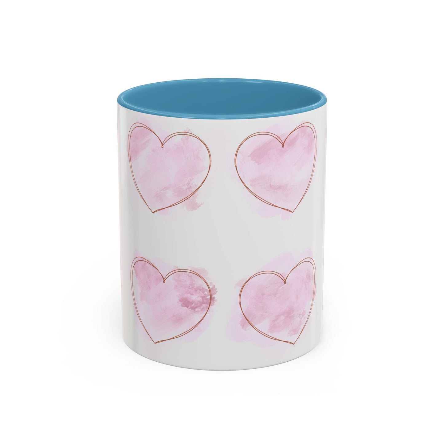 Watercolor Pink Heart Coffee Mug - Perfect for Mother’s Day