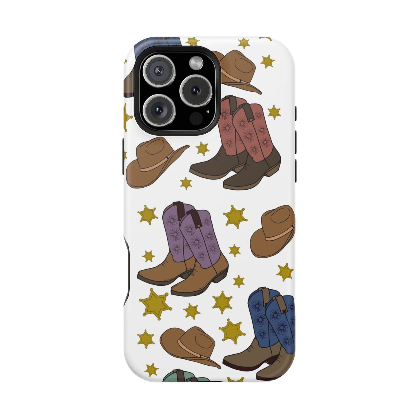 Cowboy Boots Magnetic Tough Case - Durable Phone Protection with Western Flair
