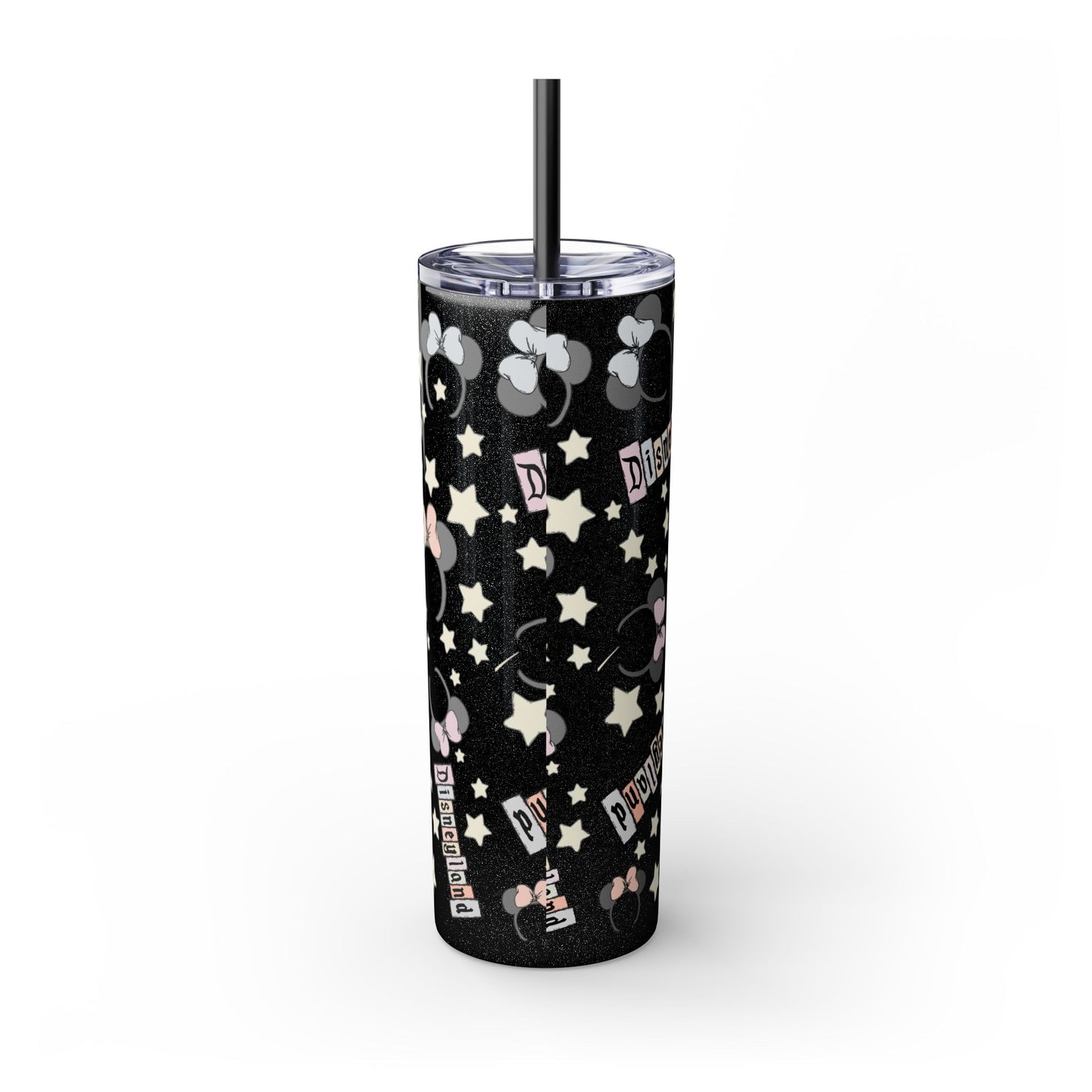 Disneyland Skinny Tumbler with Straw - 20oz - Cute Mickey Mouse Design for Theme Park Lovers