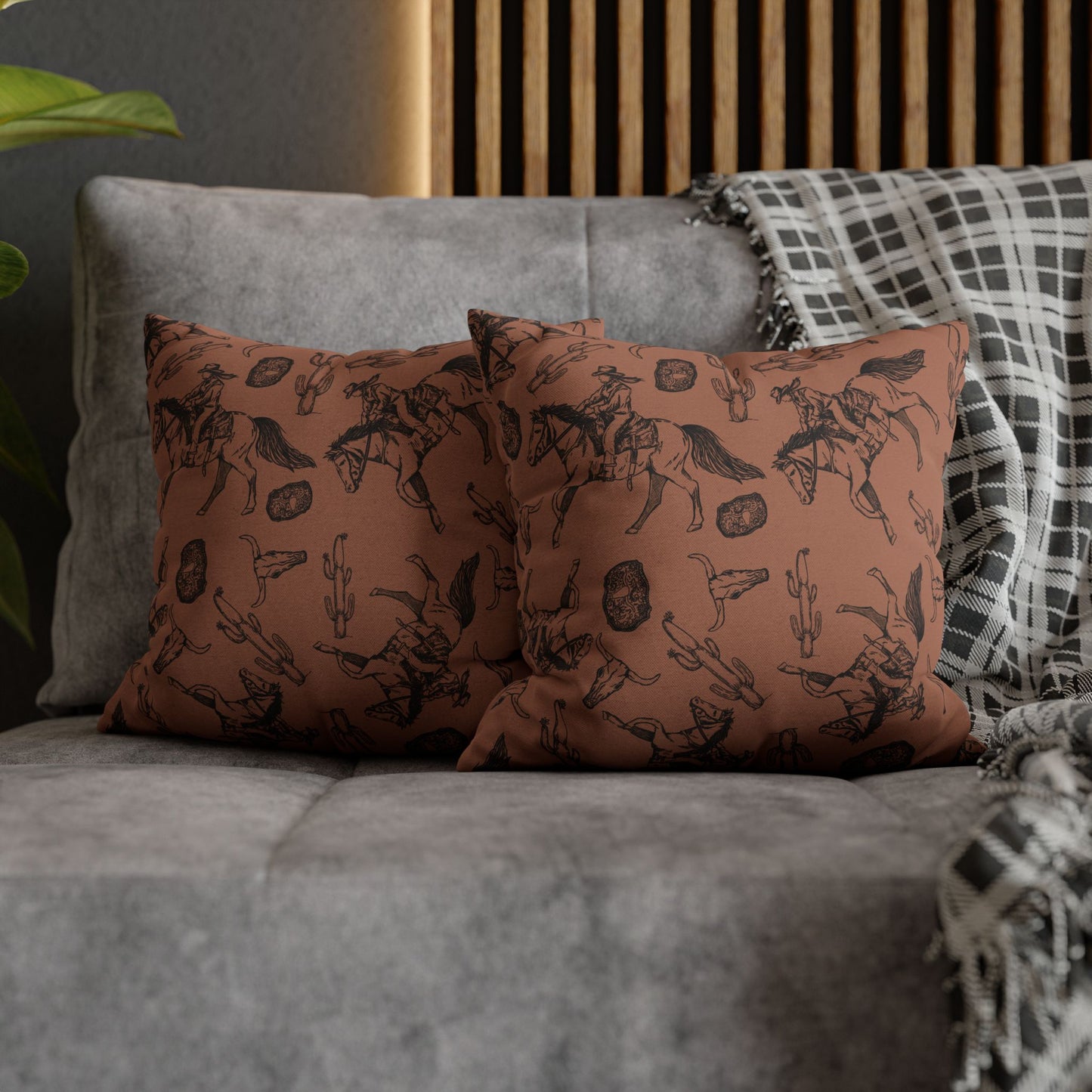Rustic Cowboy Print Pillowcase – Western Home Decor Accent