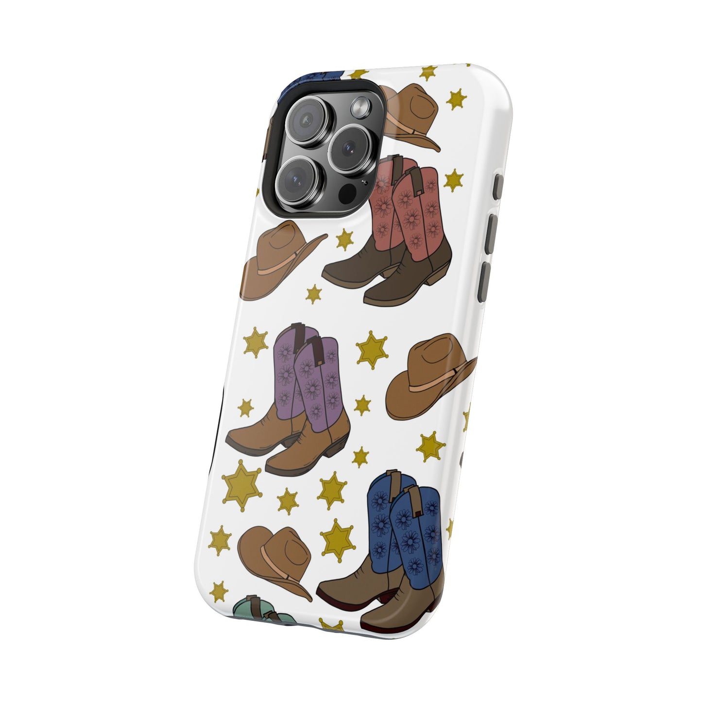 Cowboy Boots Magnetic Tough Case - Durable Phone Protection with Western Flair