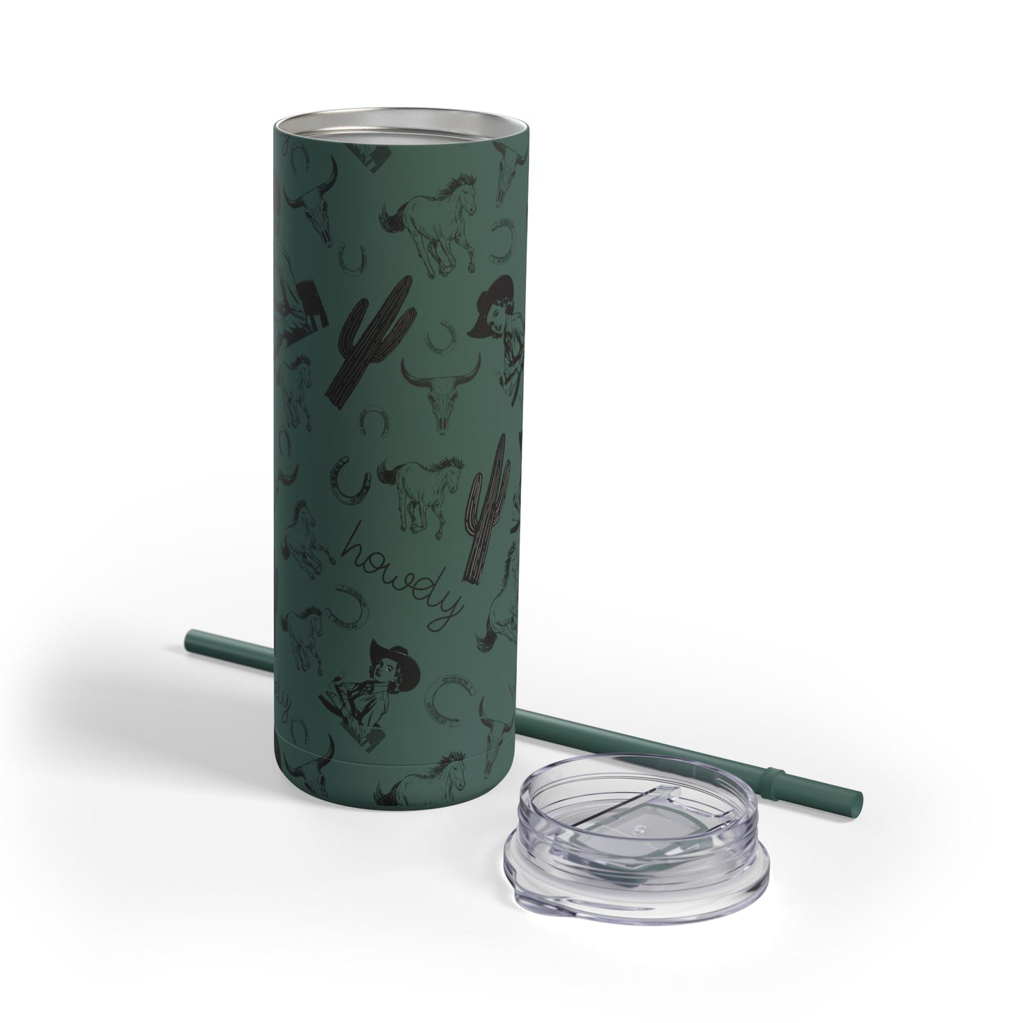 Stylish Cowgirl Tumbler - 20oz Travel Mug, Western Decor Drinkware, Gift for Rodeo Lovers, Unique Cactus Cup, Summer Accessory