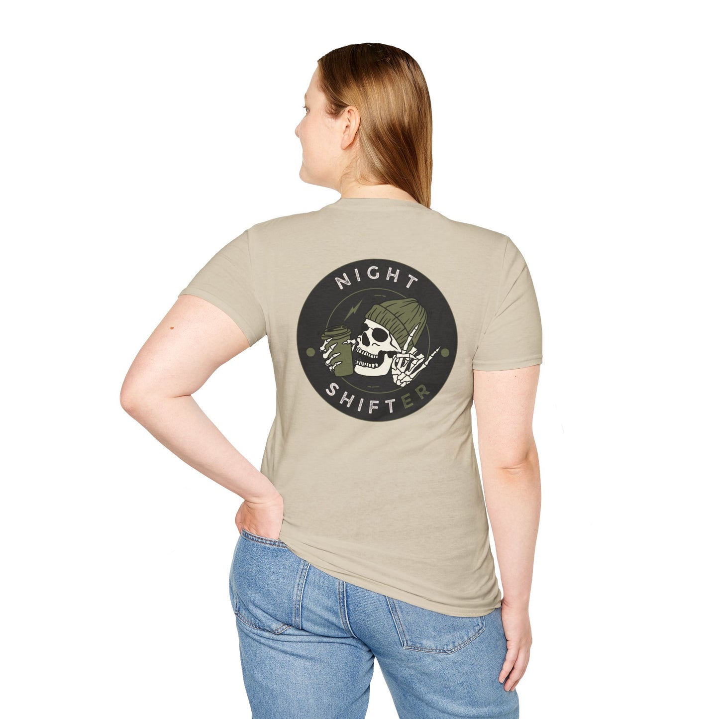 Night Shifter Skull T-Shirt | Unisex graphic tee for nurses| EMT | Paramedic| Spooky Vibes