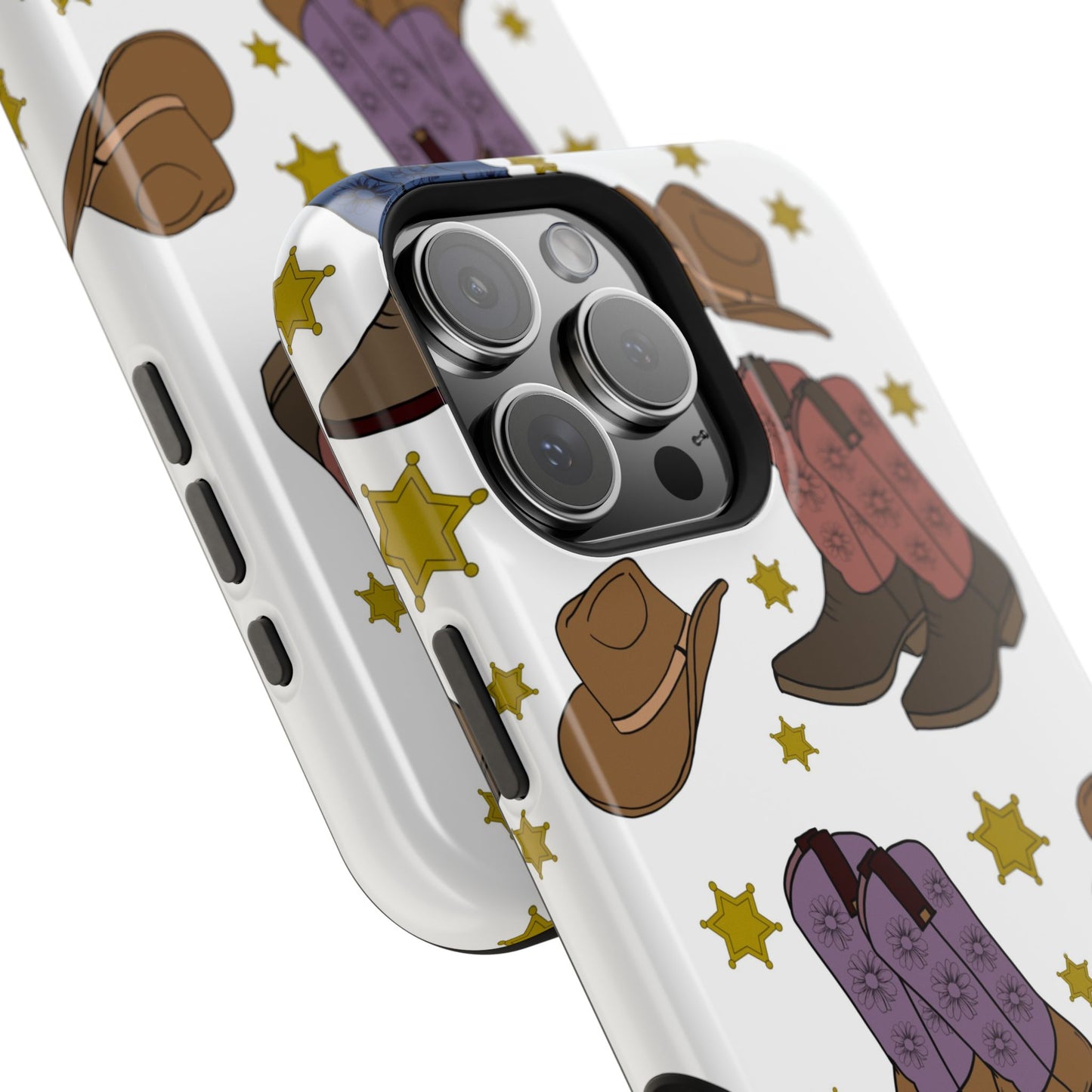 Cowboy Boots Magnetic Tough Case - Durable Phone Protection with Western Flair