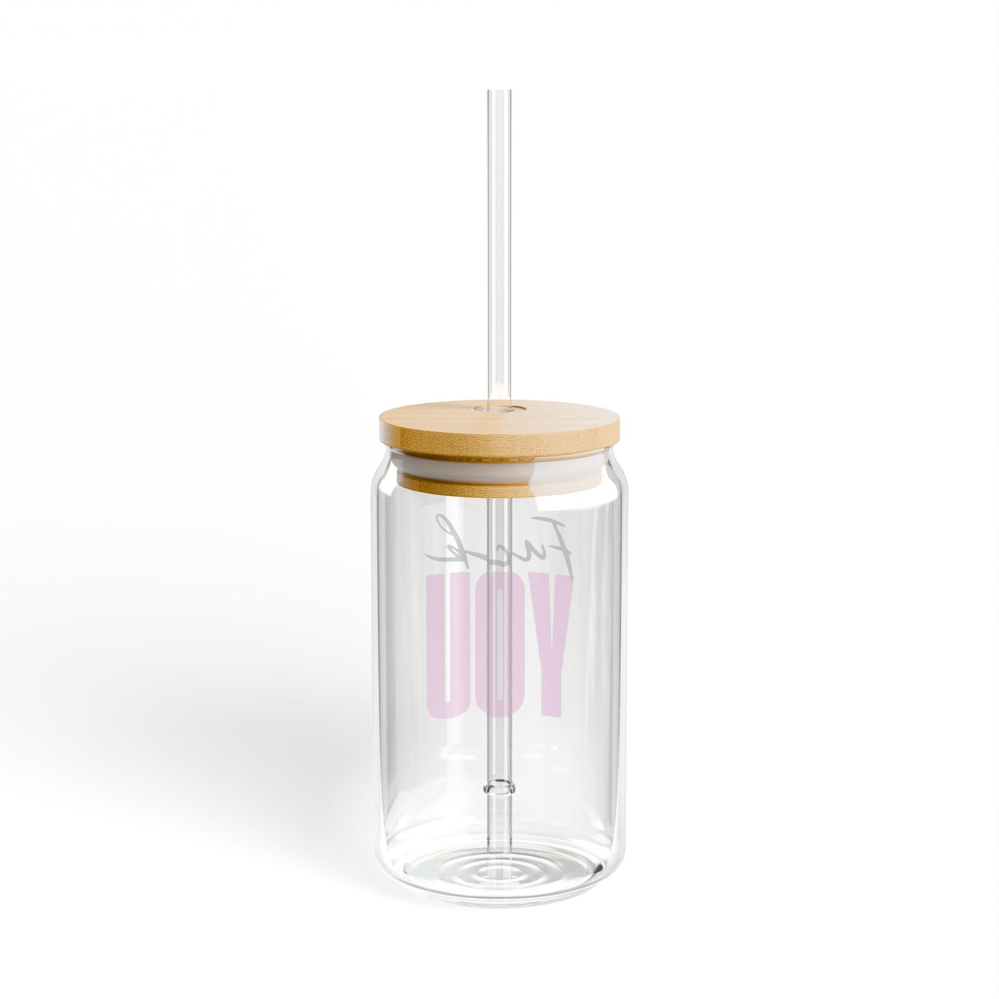 Funny Sipper Glass with Straw - 16oz 'Fuck You' Statement Cup
