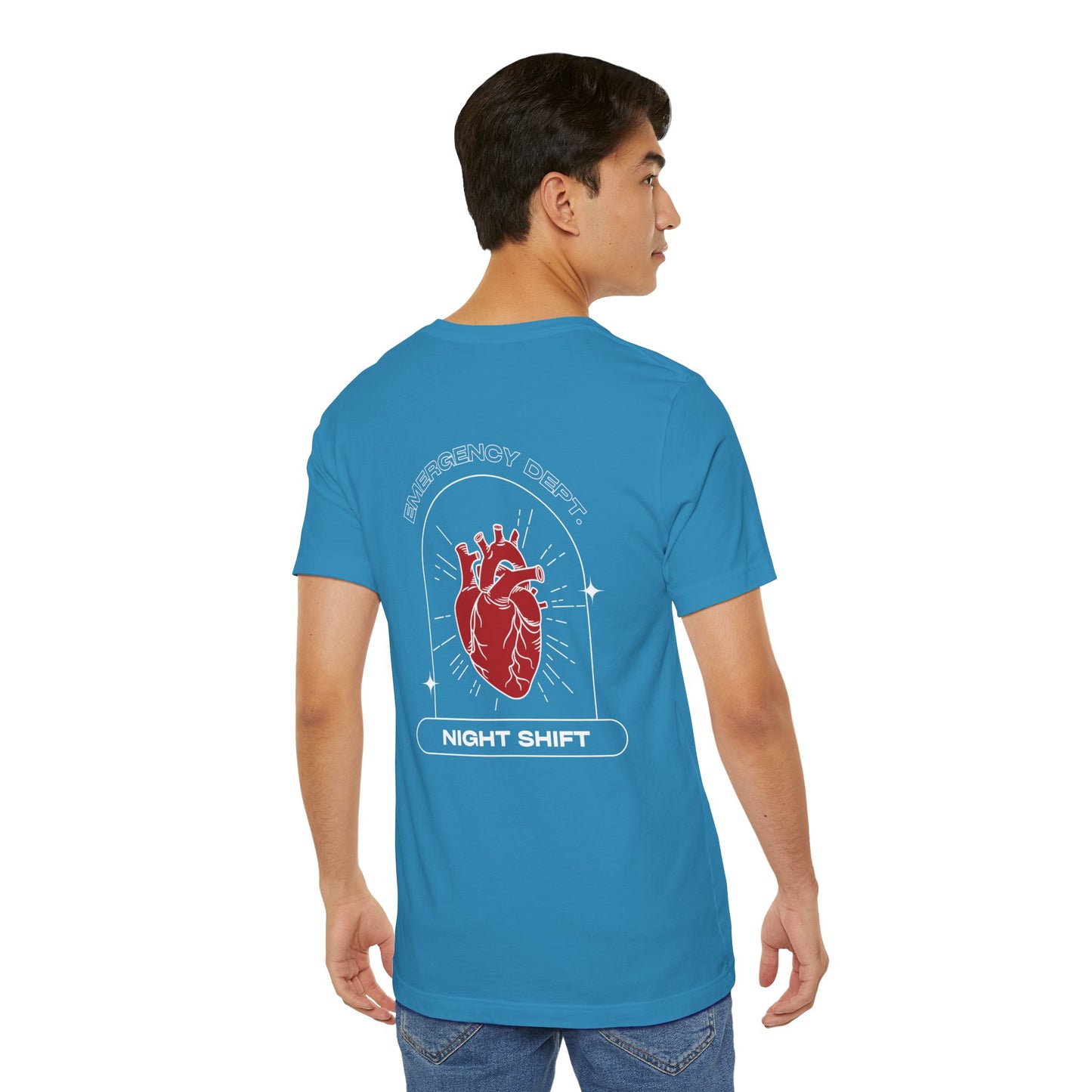 Emergency Department Printed Unisex Tee - Casual Comfort, Gift for Heart Lovers, Everyday Wear, Unique Style, Casual T-Shirt
