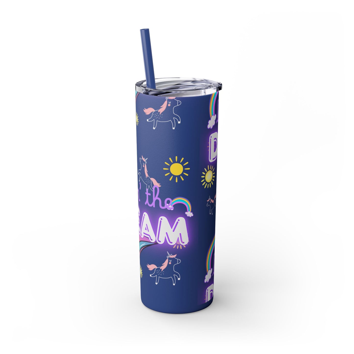 Living the Dream Skinny Tumbler with Straw - 20oz Inspirational Drinkware funny gift for nurses, EMT’s, paramedics, teachers