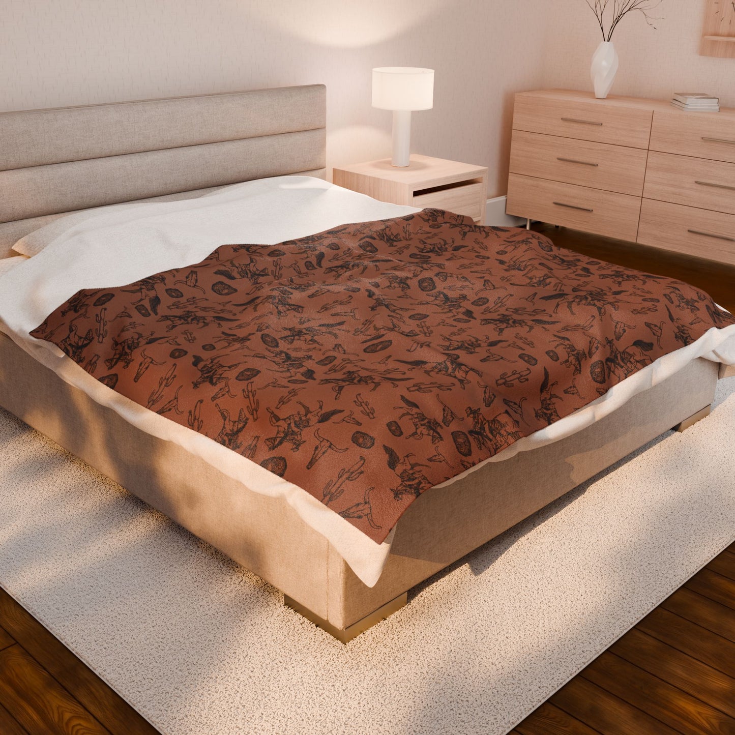 Cowgirl Rustic Western Velveteen blanket