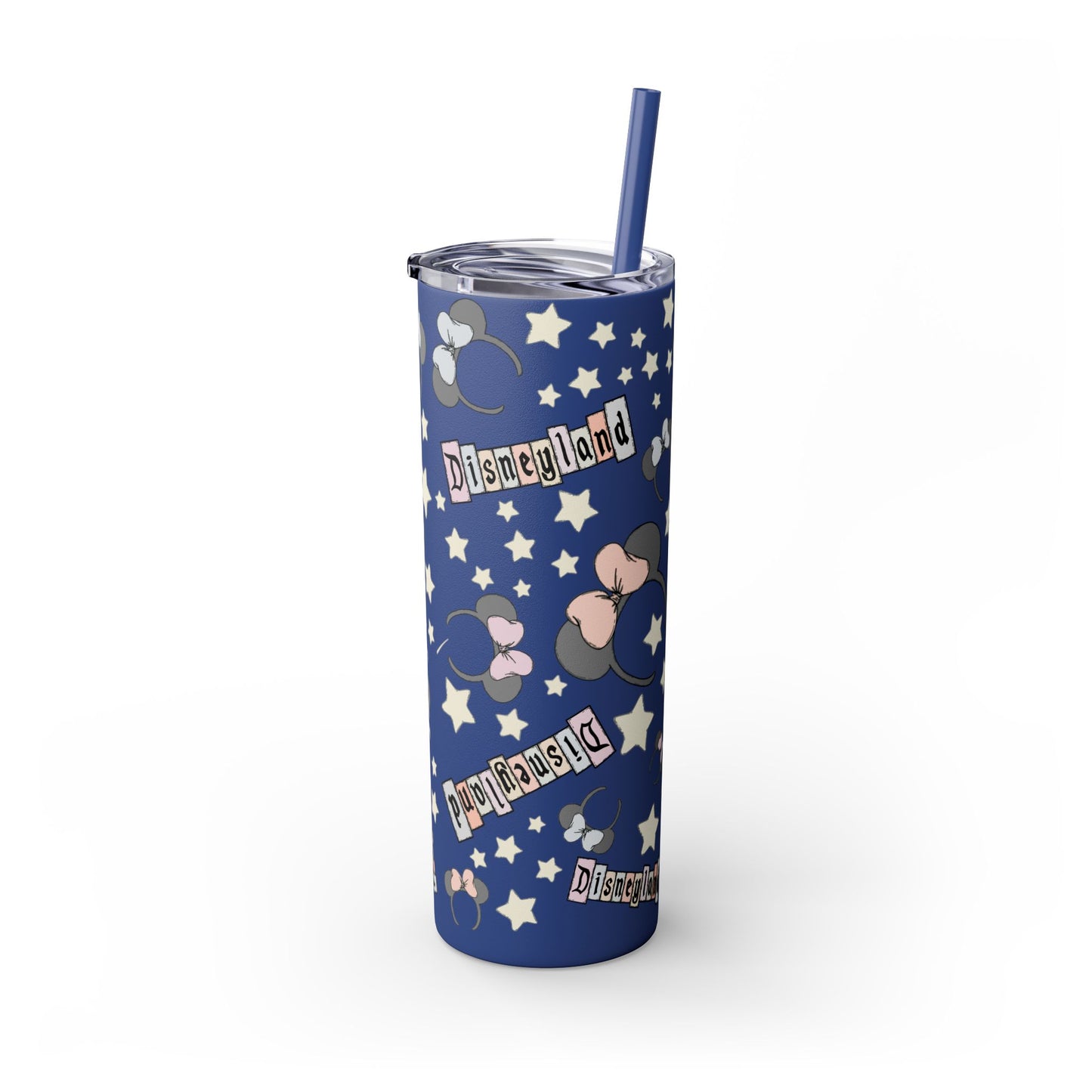 Disneyland Skinny Tumbler with Straw - 20oz - Cute Mickey Mouse Design for Theme Park Lovers