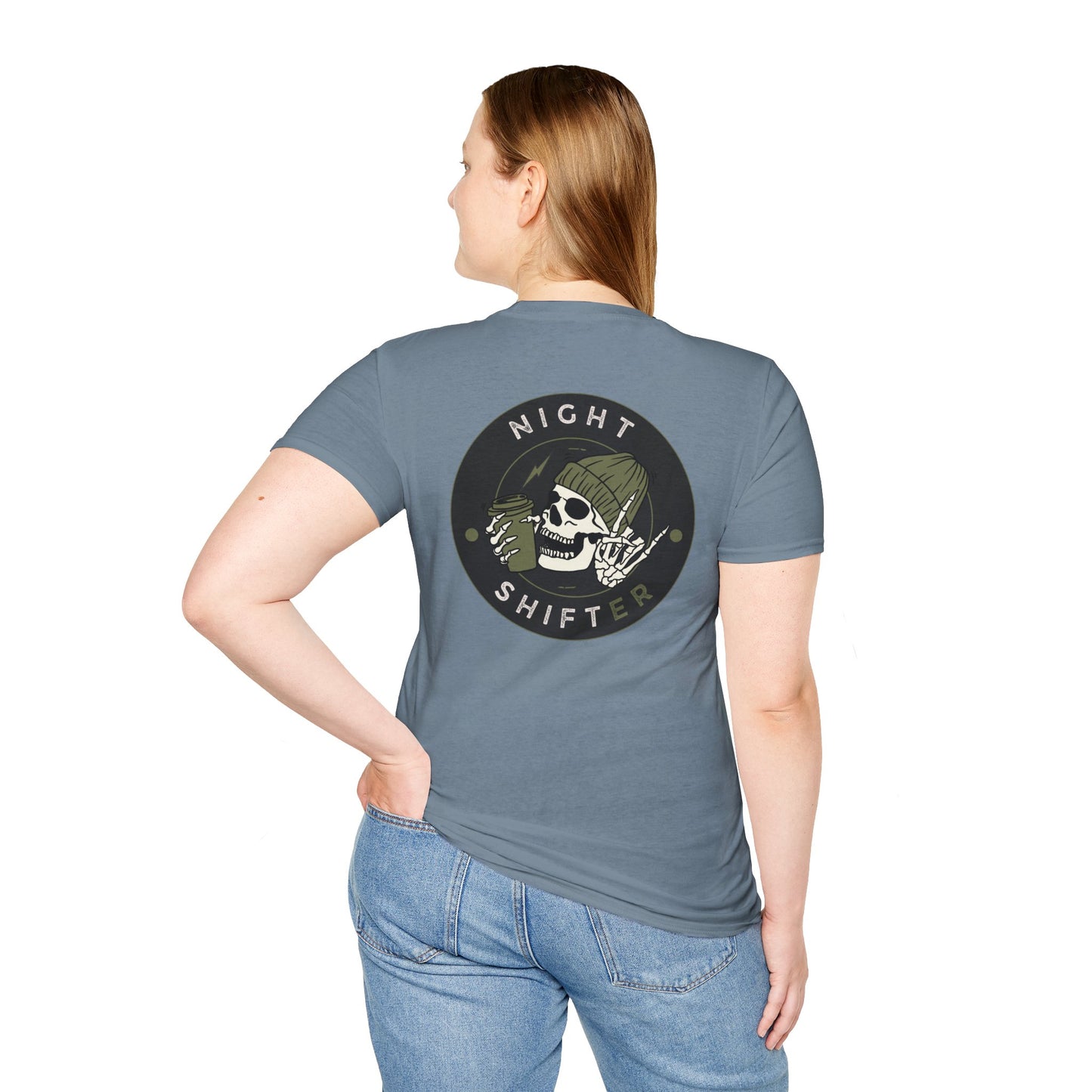Night Shifter Skull T-Shirt | Unisex graphic tee for nurses| EMT | Paramedic| Spooky Vibes