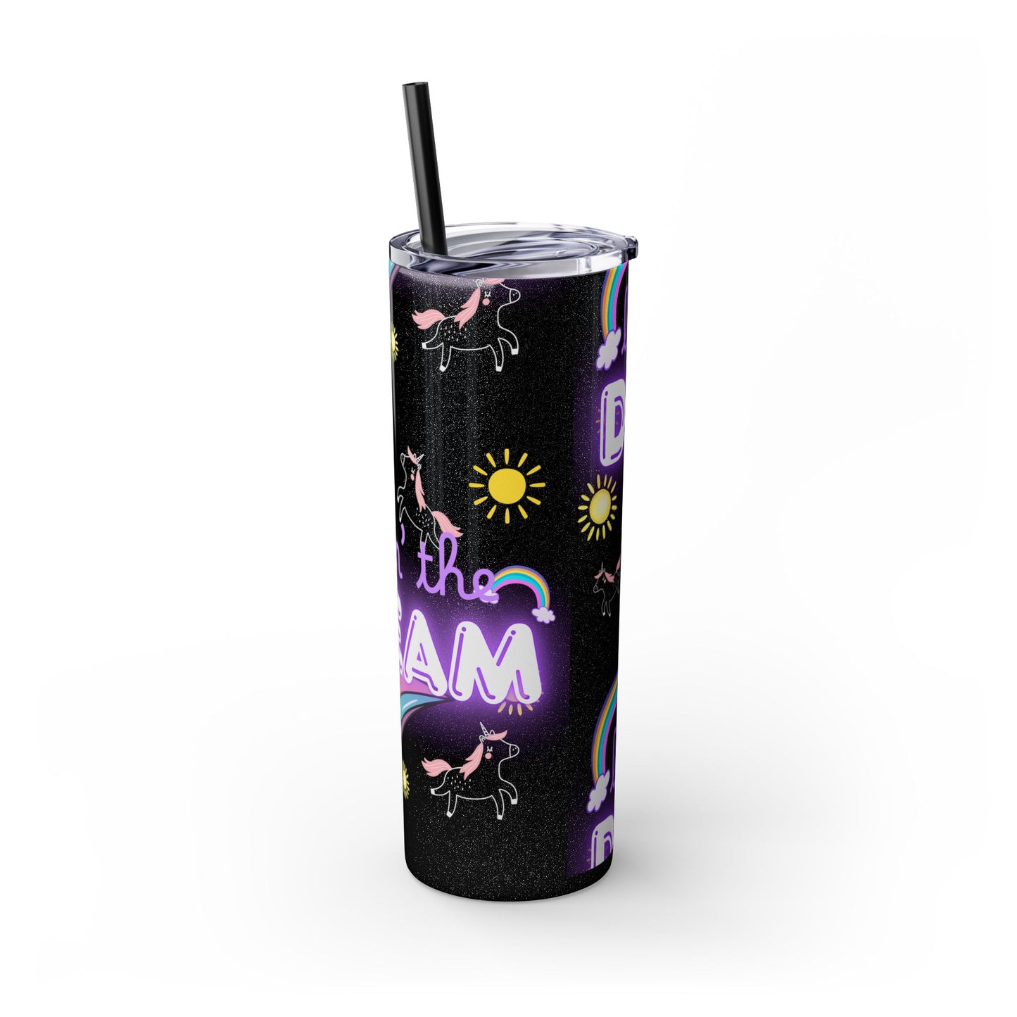 Living the Dream Skinny Tumbler with Straw - 20oz Inspirational Drinkware funny gift for nurses, EMT’s, paramedics, teachers