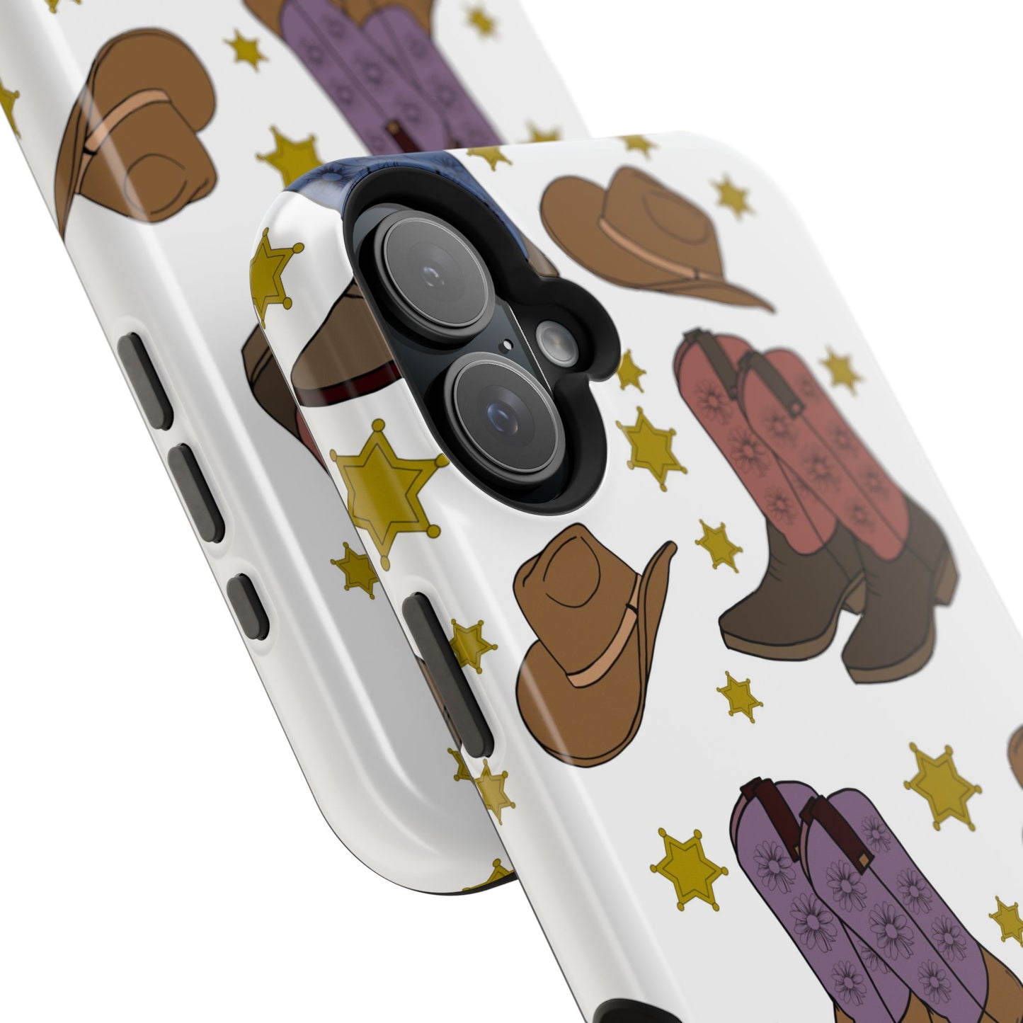 Cowboy Boots Magnetic Tough Case - Durable Phone Protection with Western Flair