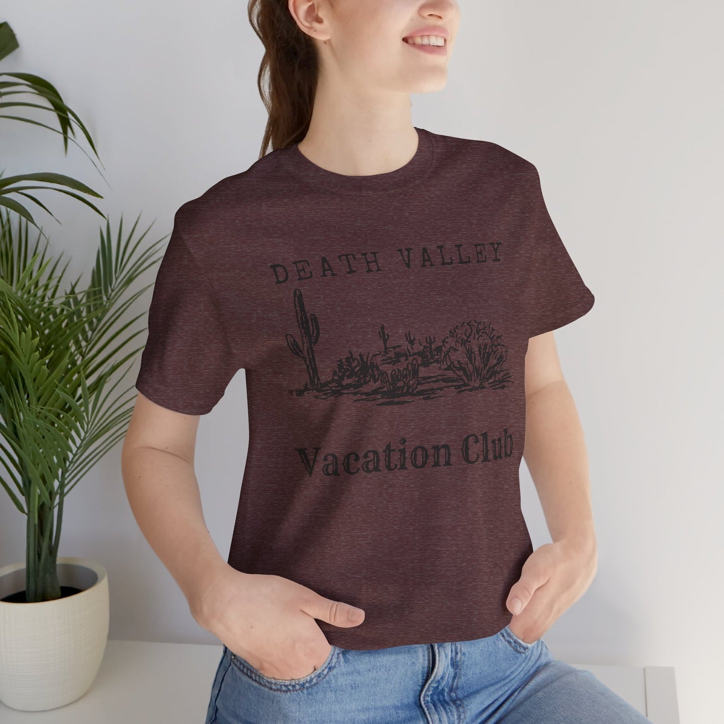 Death Valley Vacation Club Unisex Tee - Casual Cactus Graphic T-Shirt
