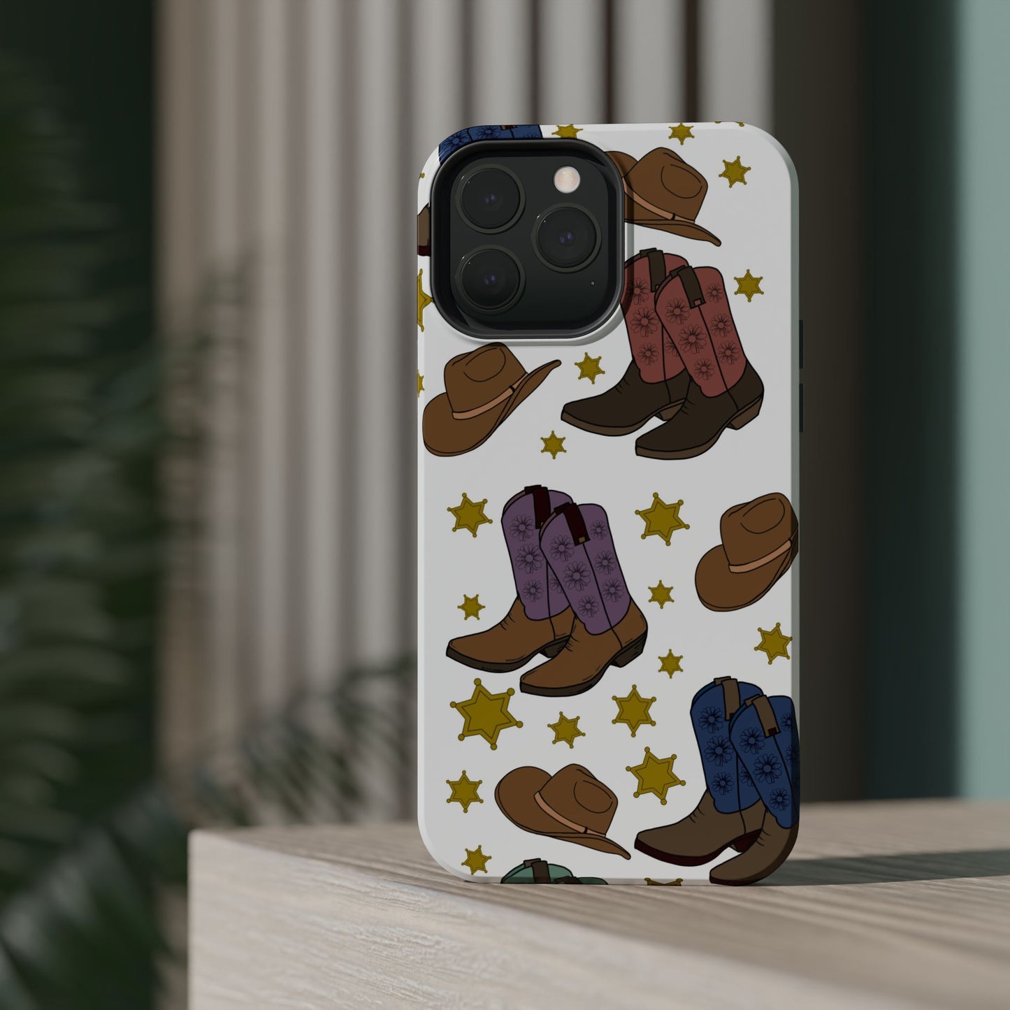 Cowboy Boots Magnetic Tough Case - Durable Phone Protection with Western Flair